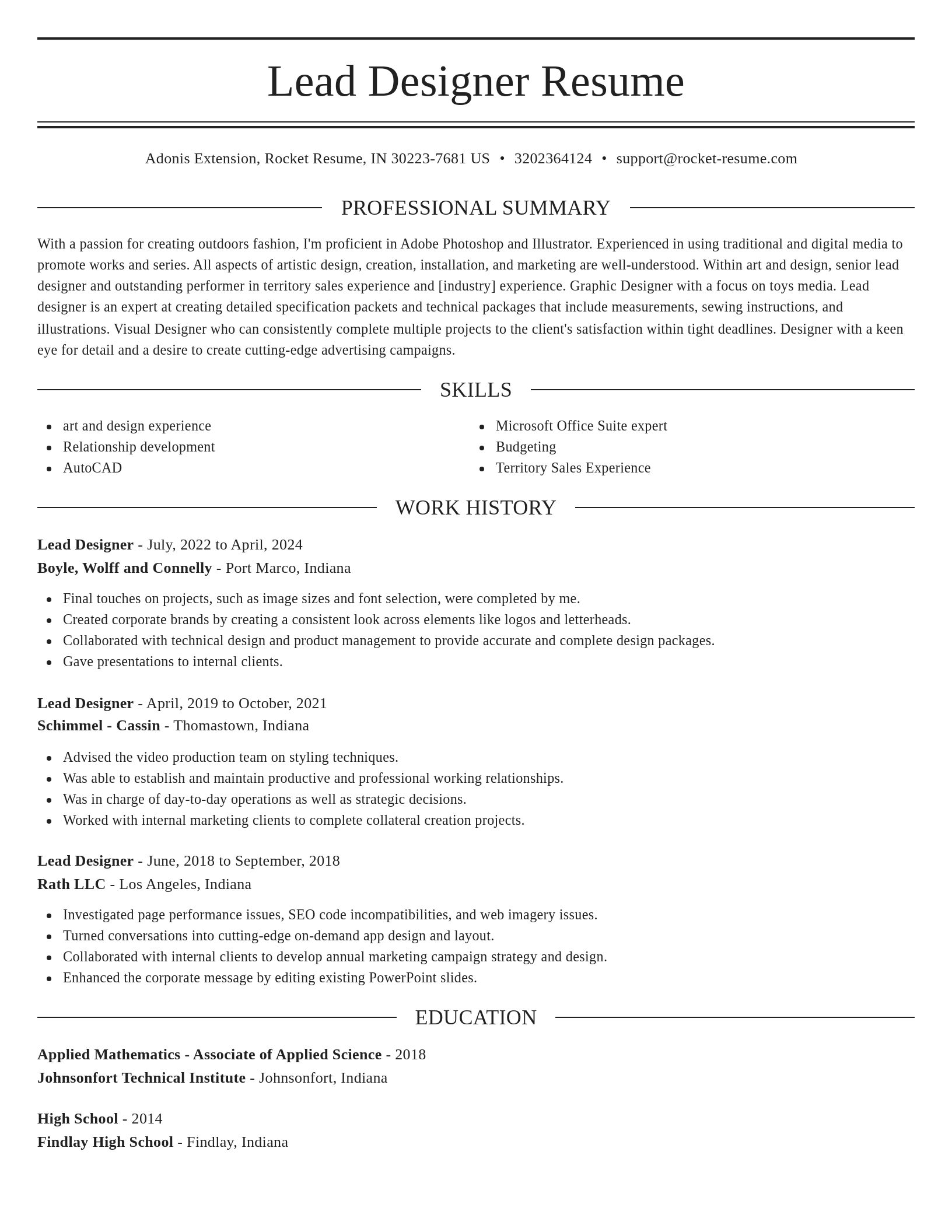 Elegant resume template