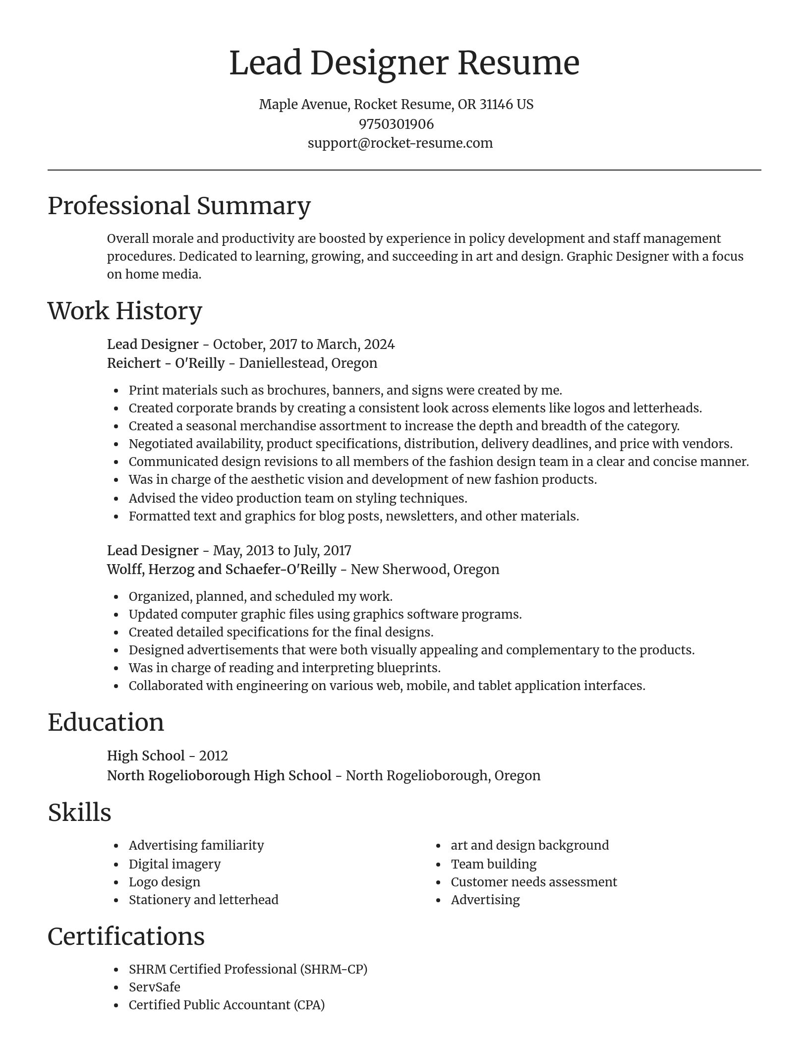 Focal Point resume template
