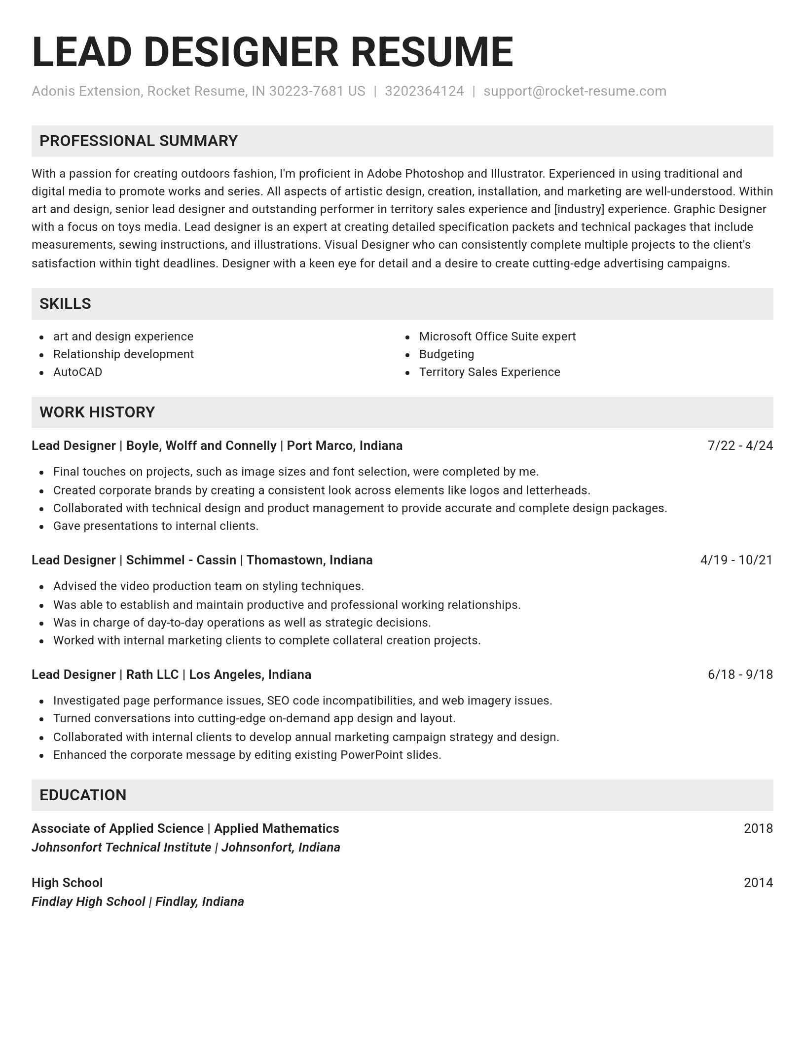 Genius resume template