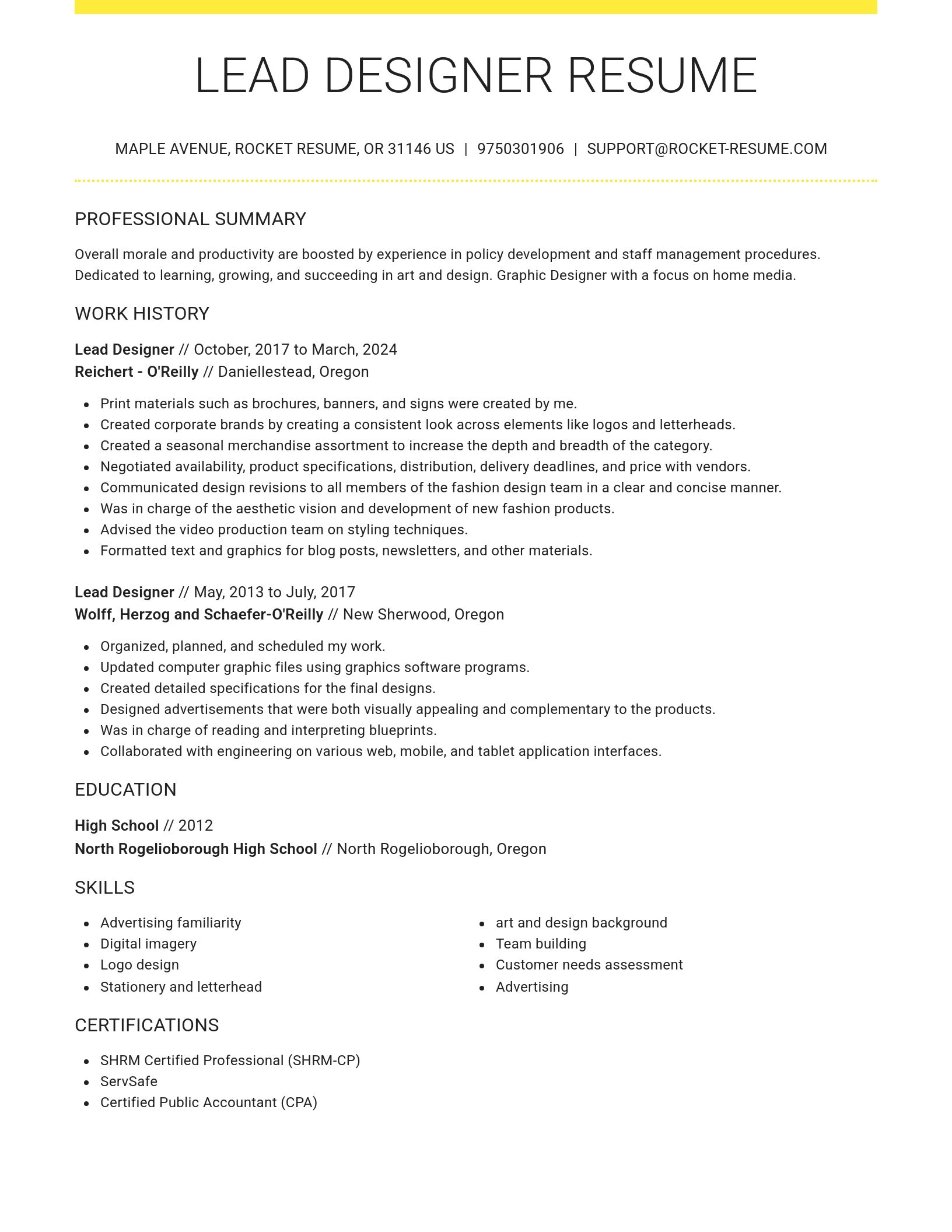 Grand resume template