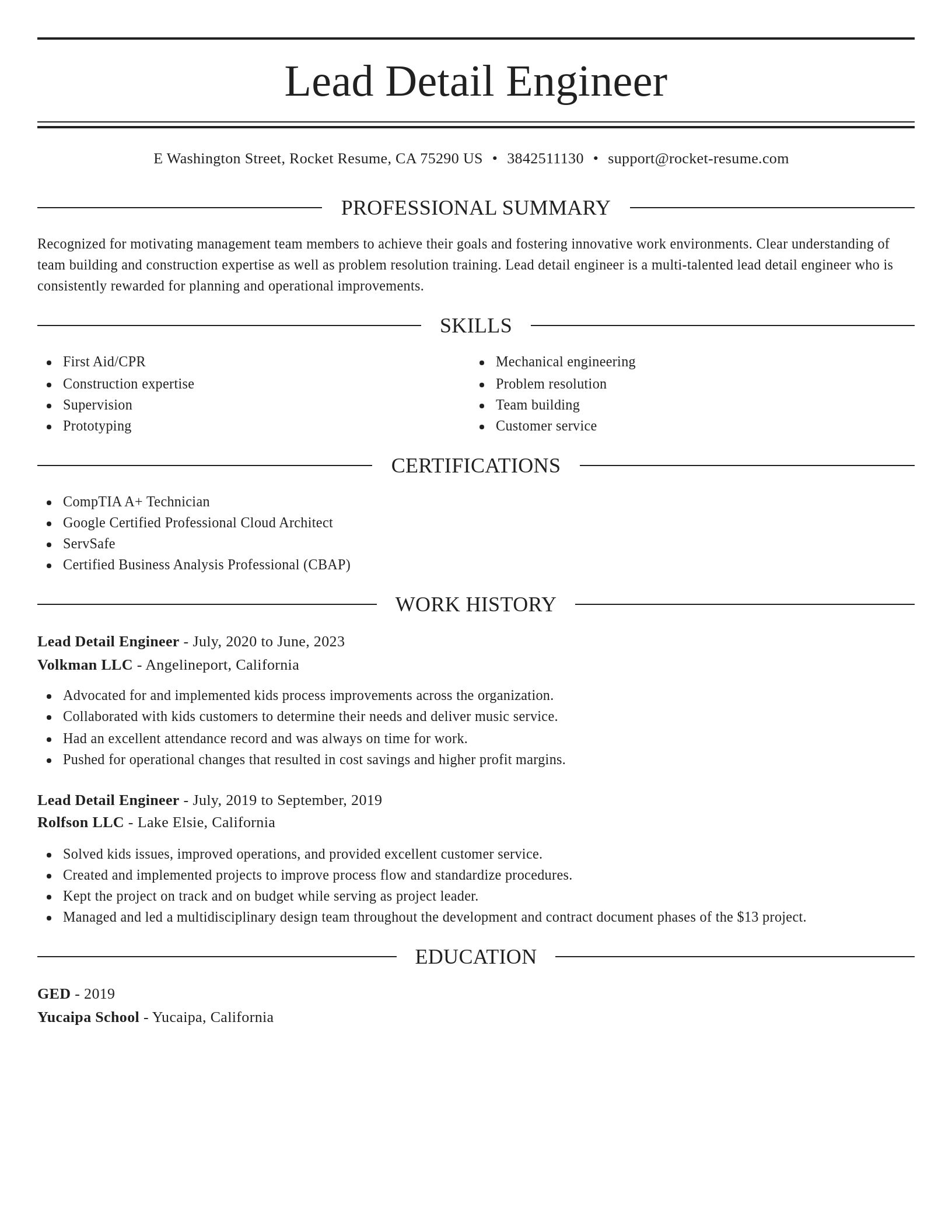 Elegant resume template
