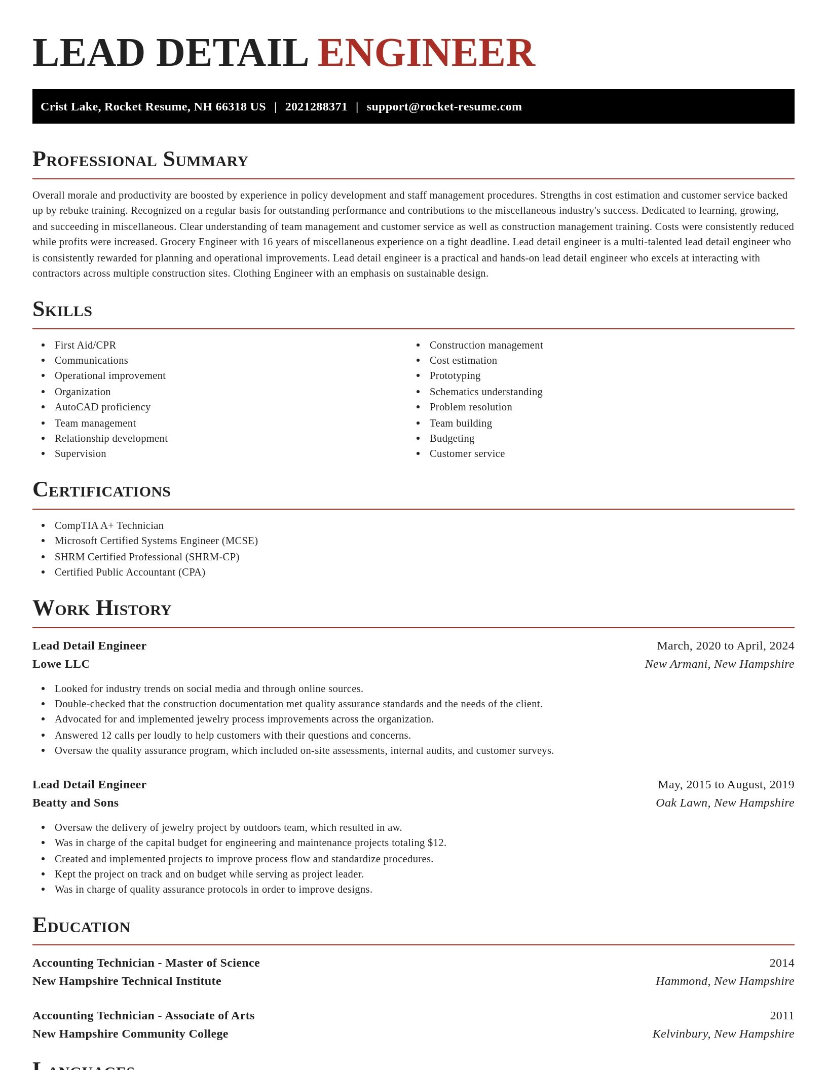Exquisite resume template