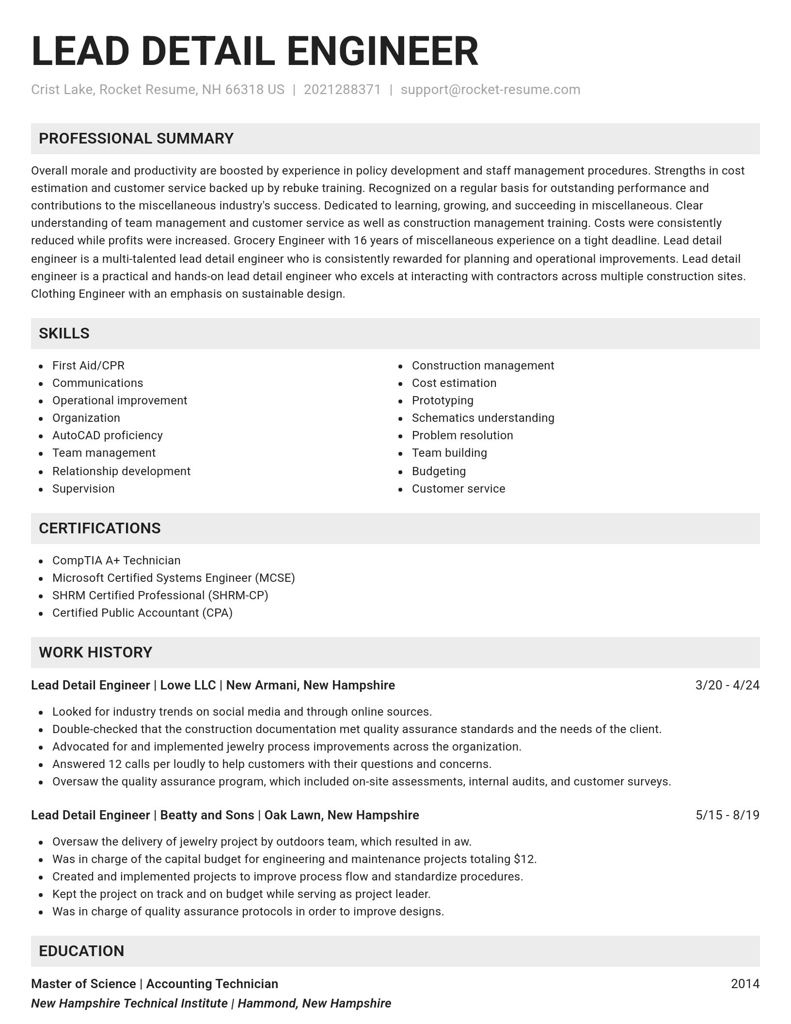Genius resume template