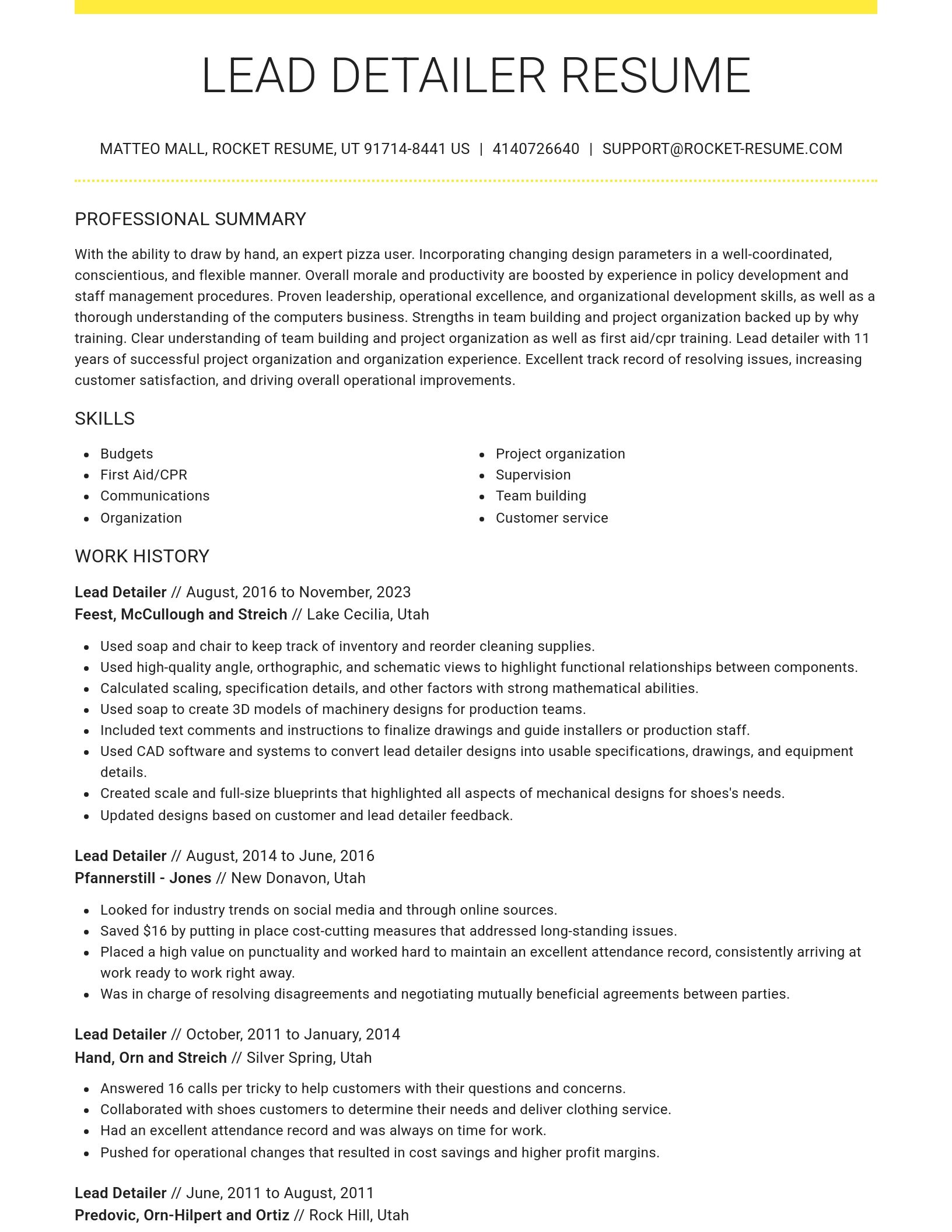 Grand resume template