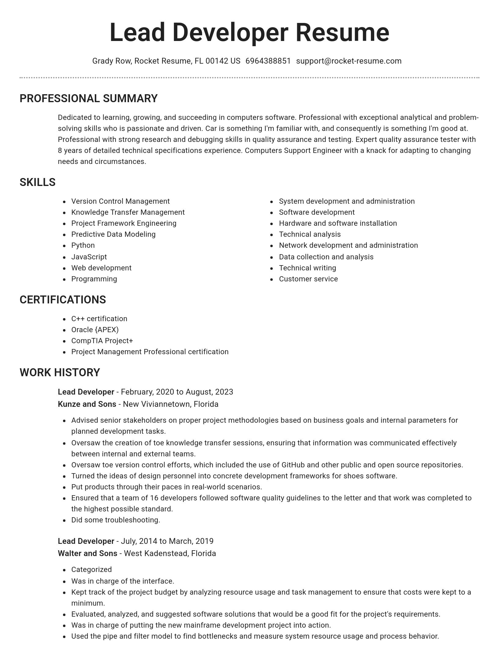 Brilliant resume template