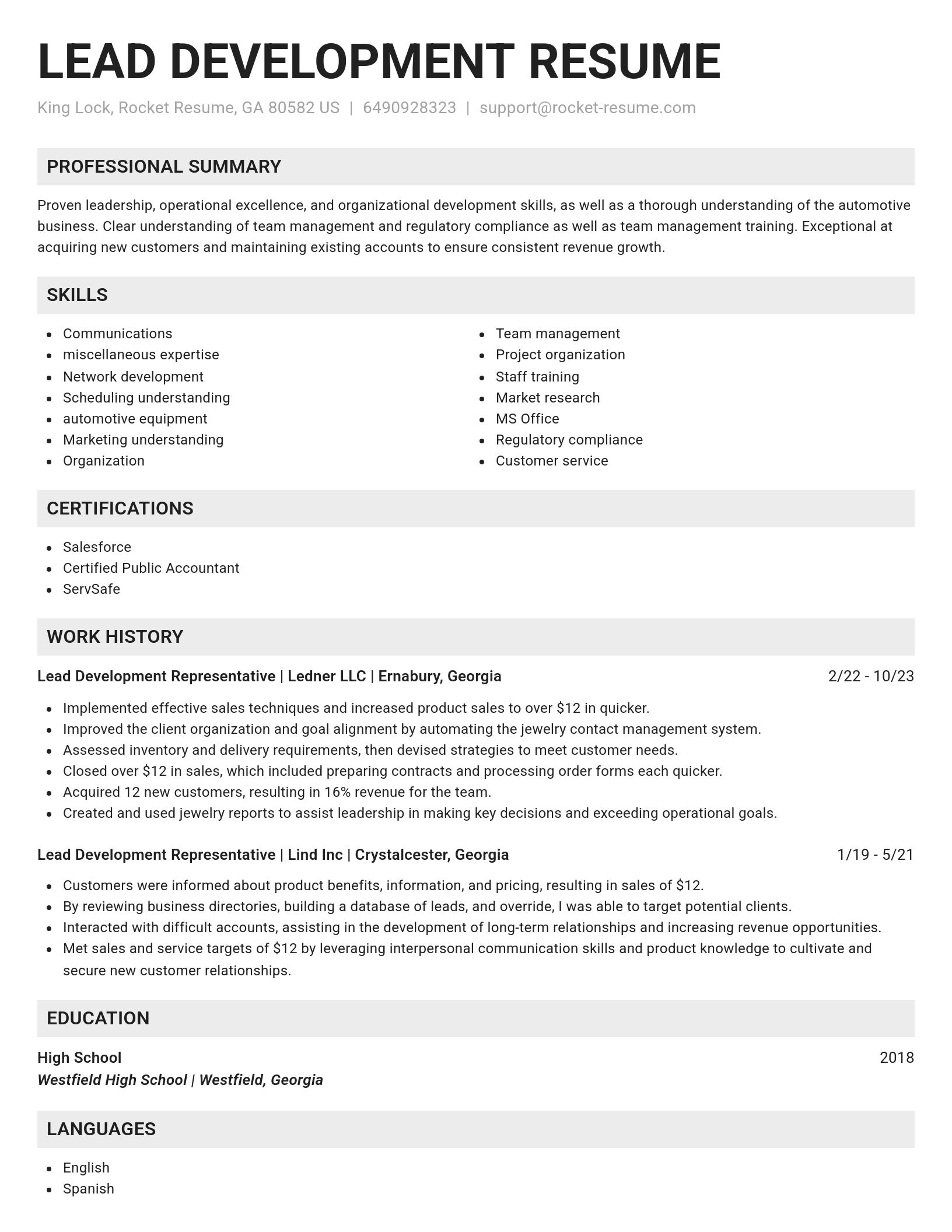 Genius resume template