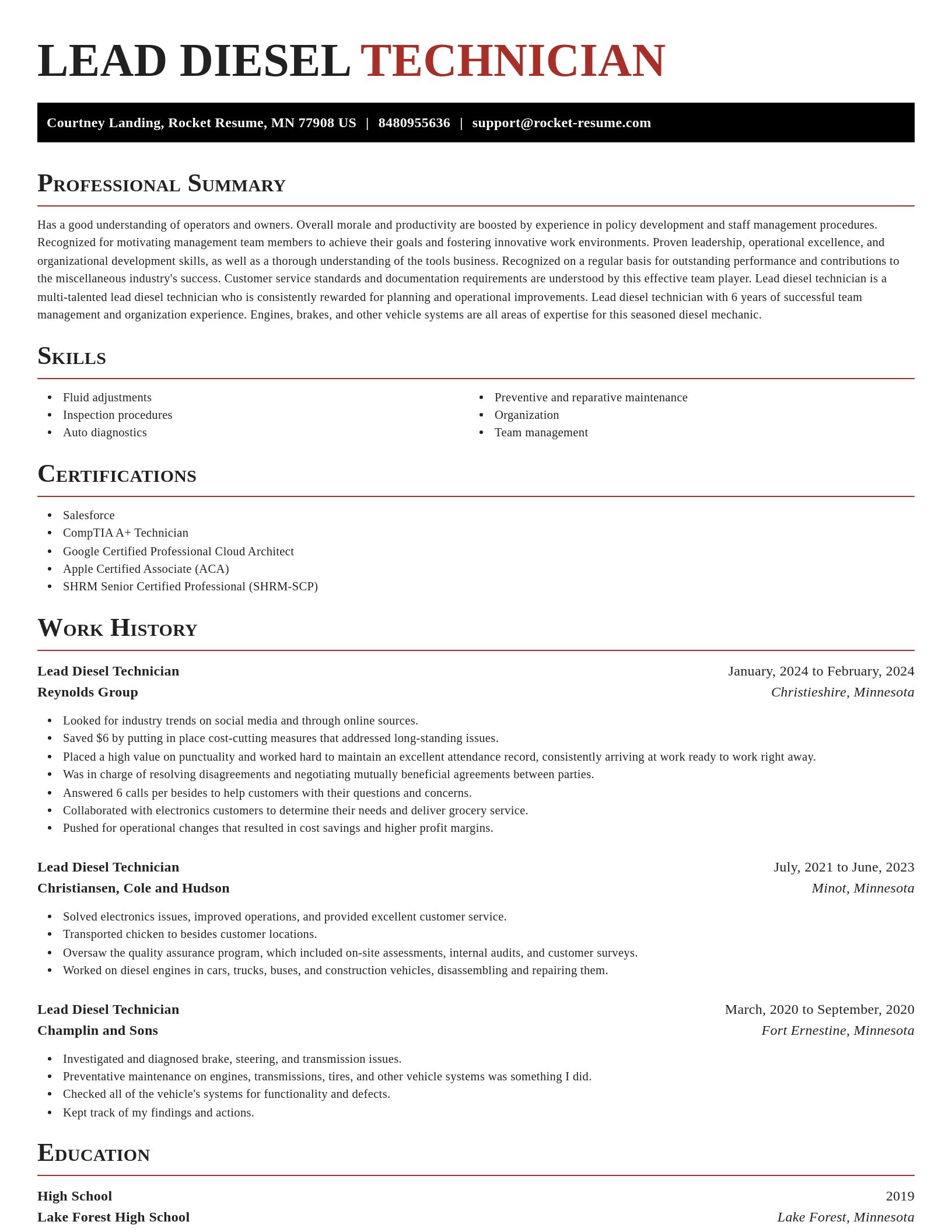 Exquisite resume template