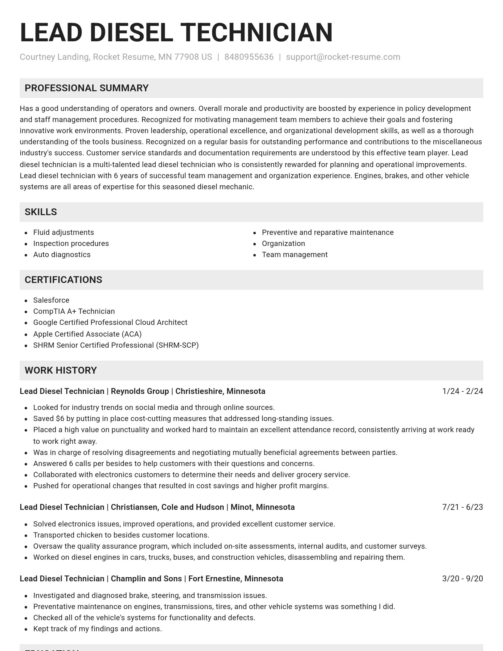 Genius resume template