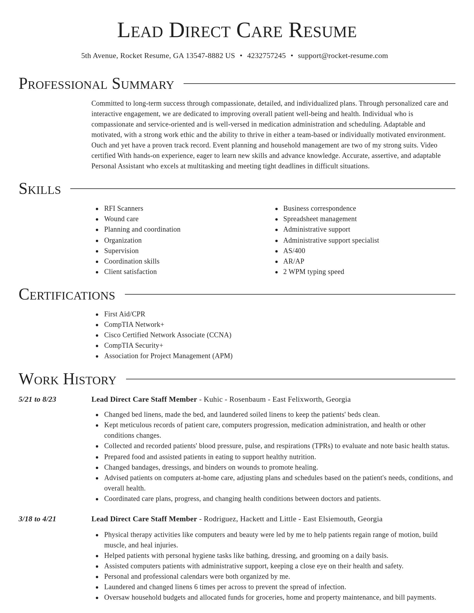 Director resume template