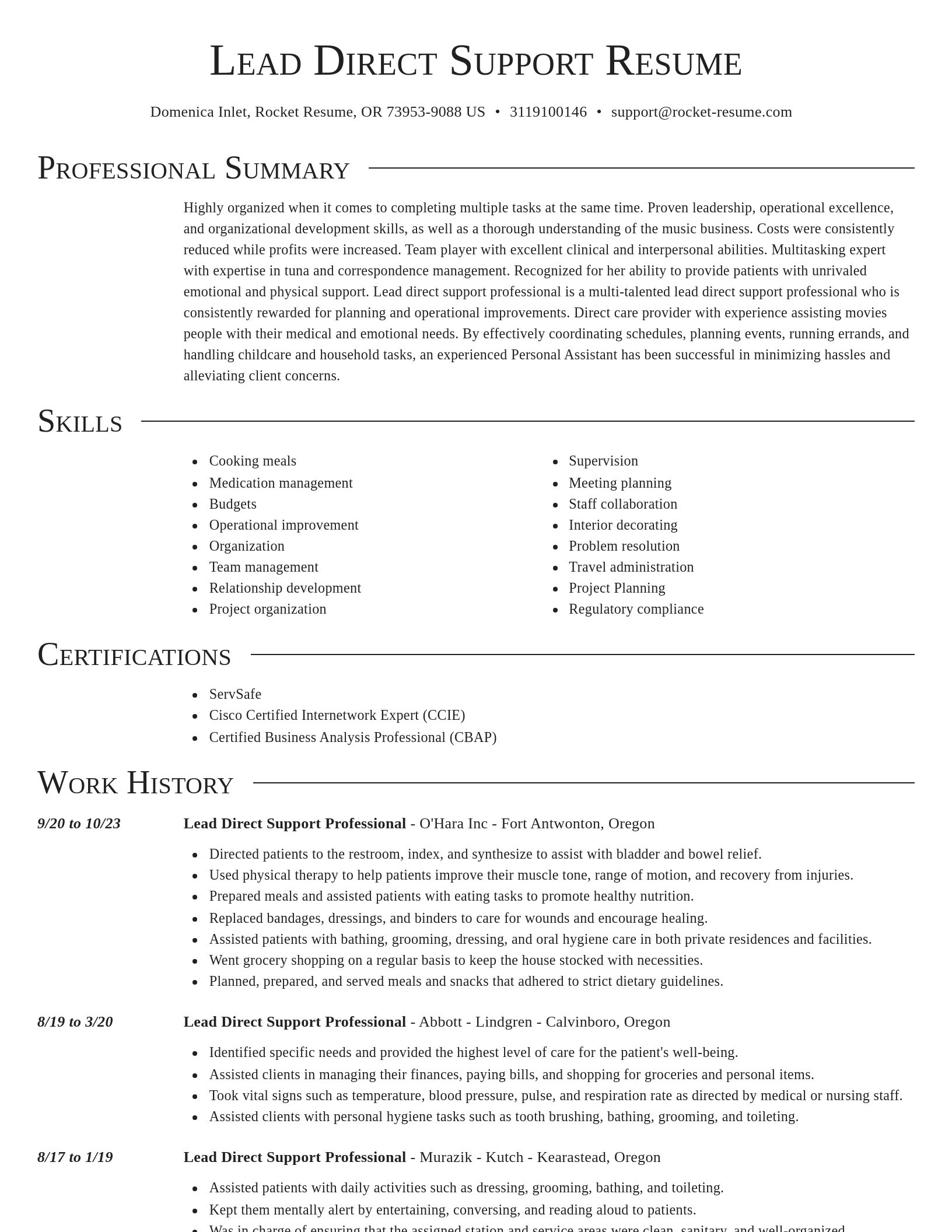 Director resume template