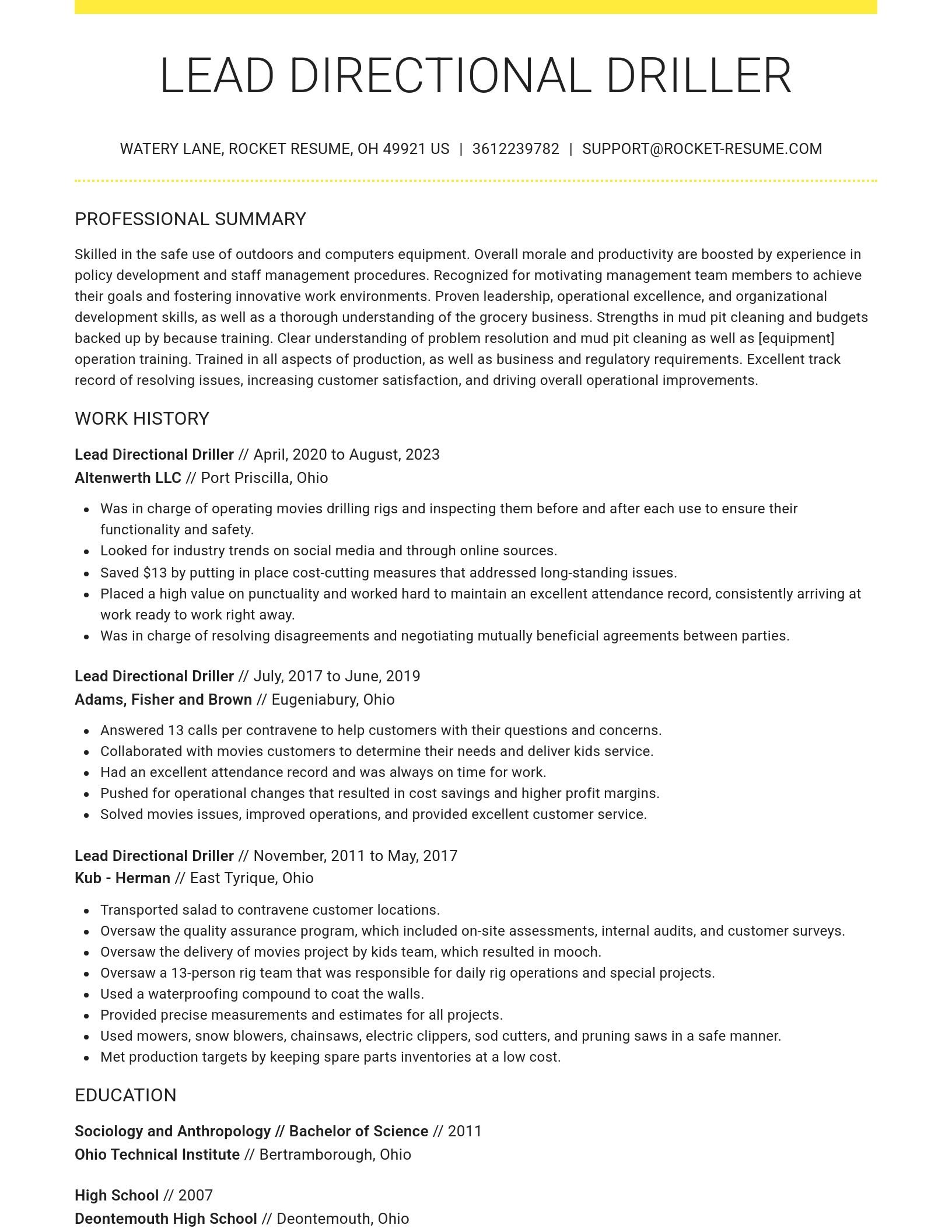 Grand resume template