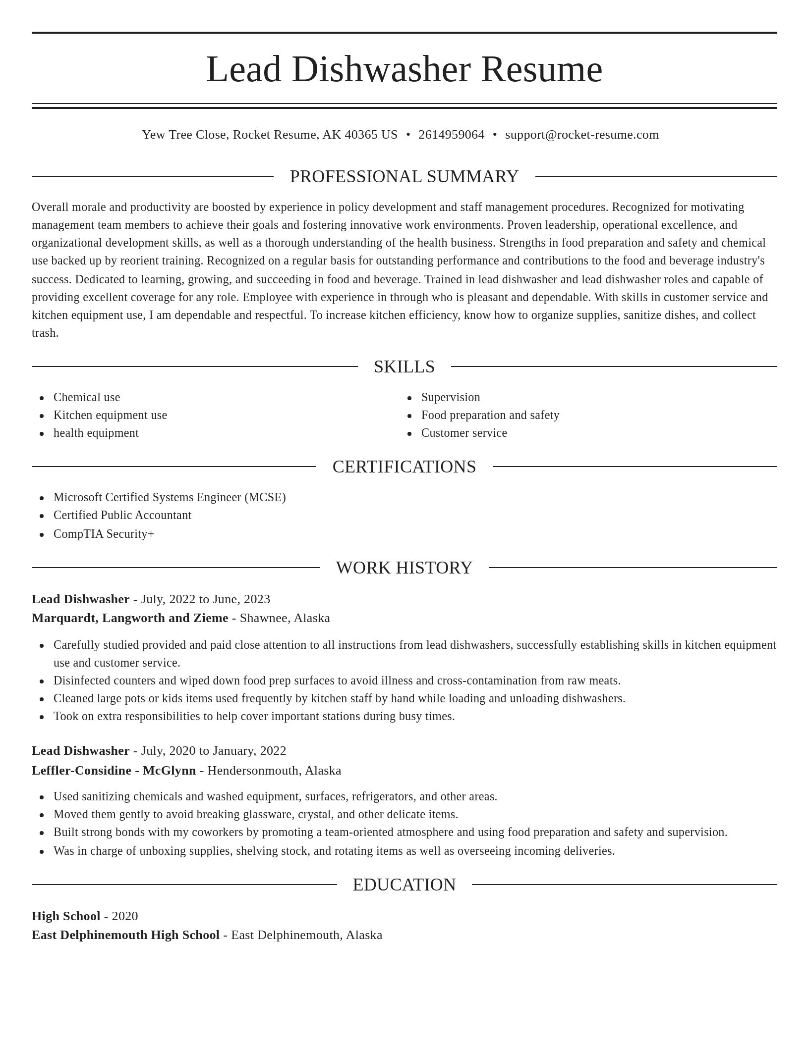 Elegant resume template