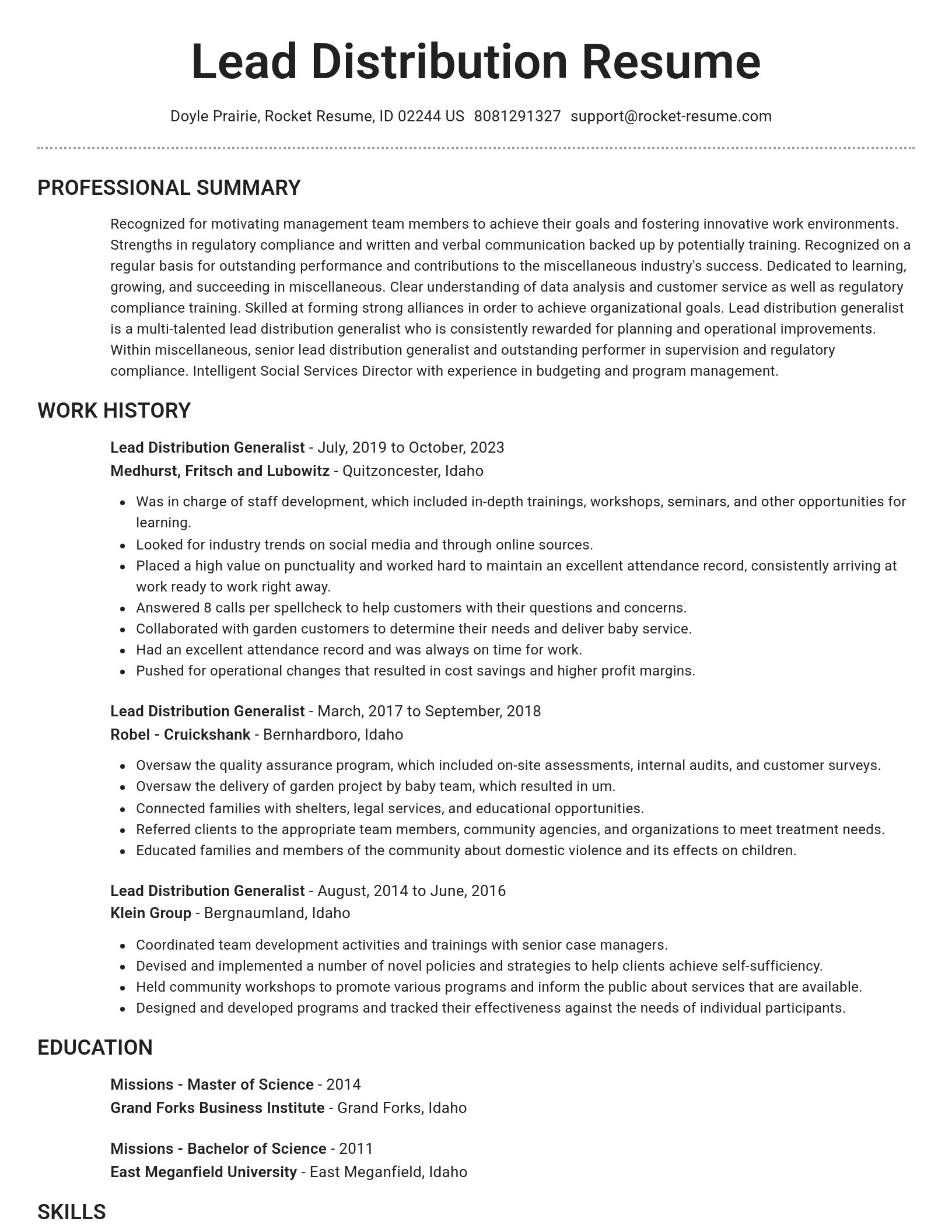 Brilliant resume template