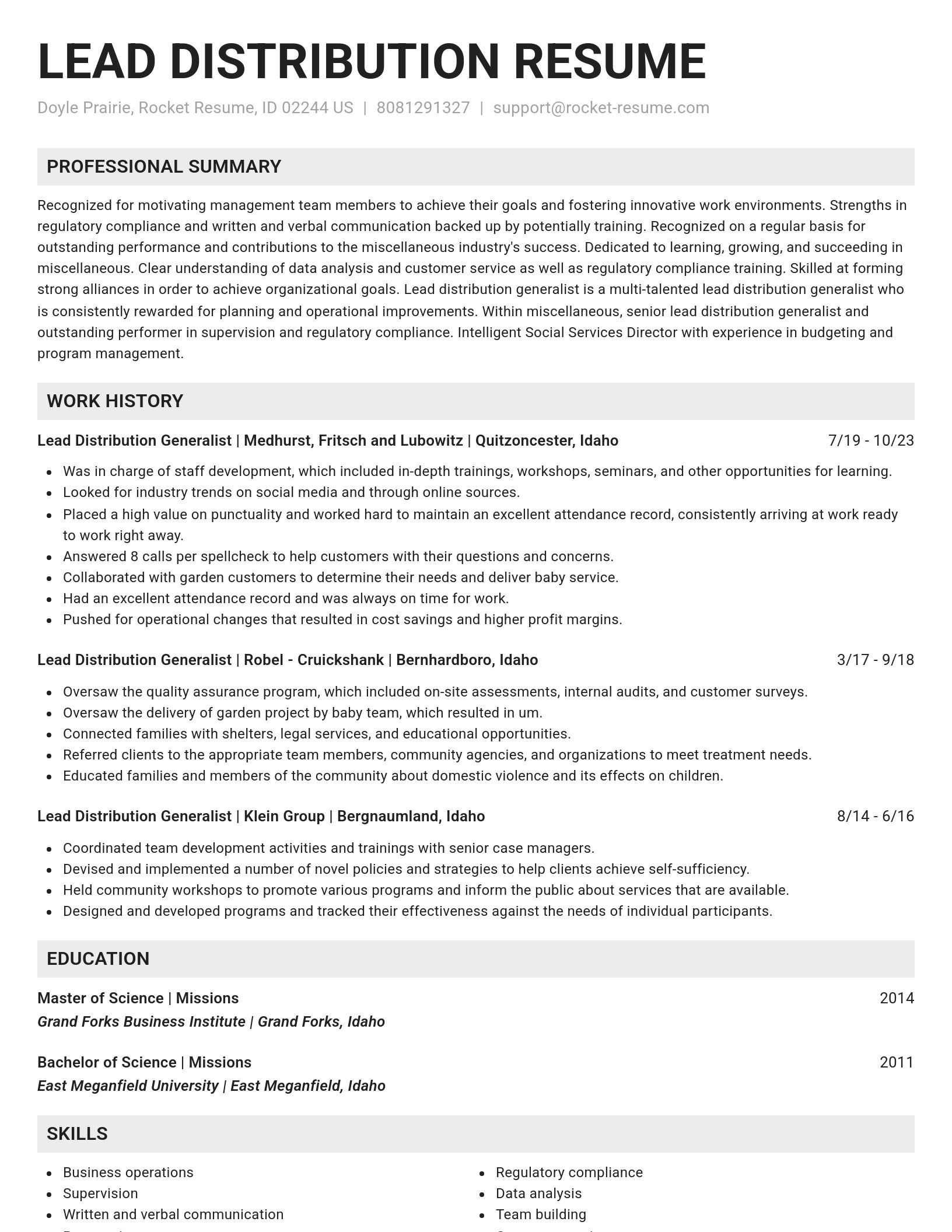 Genius resume template