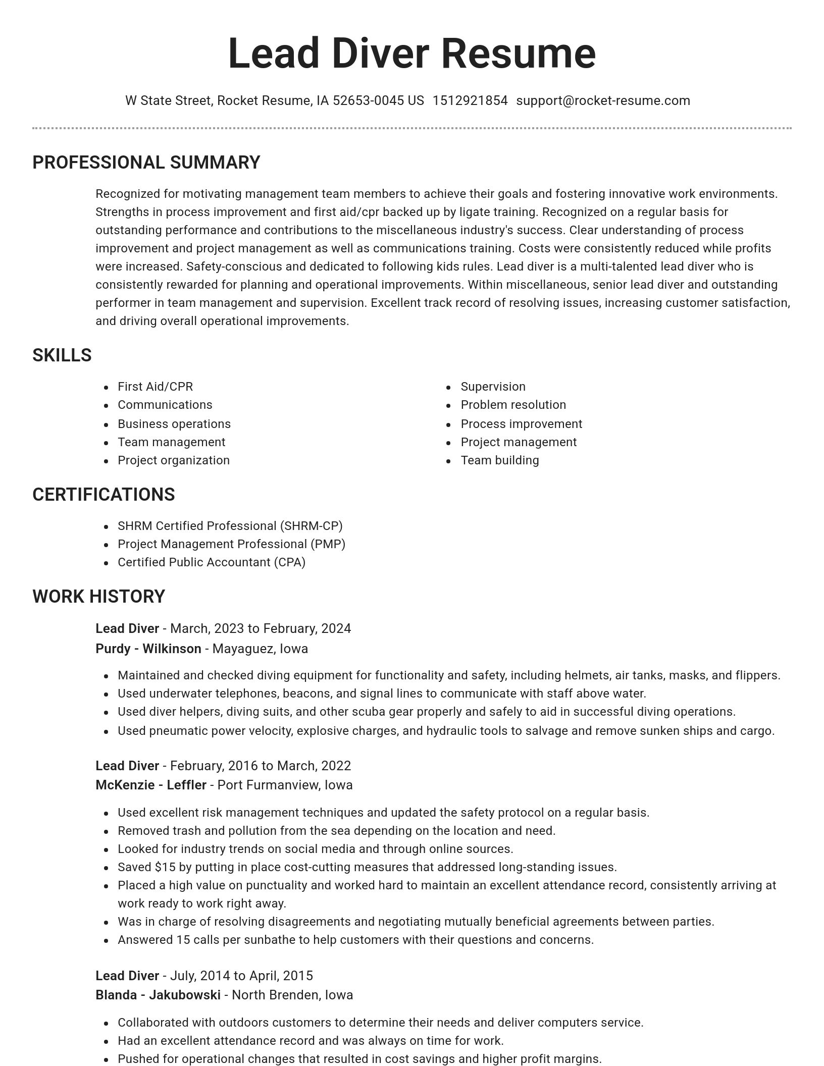 Brilliant resume template