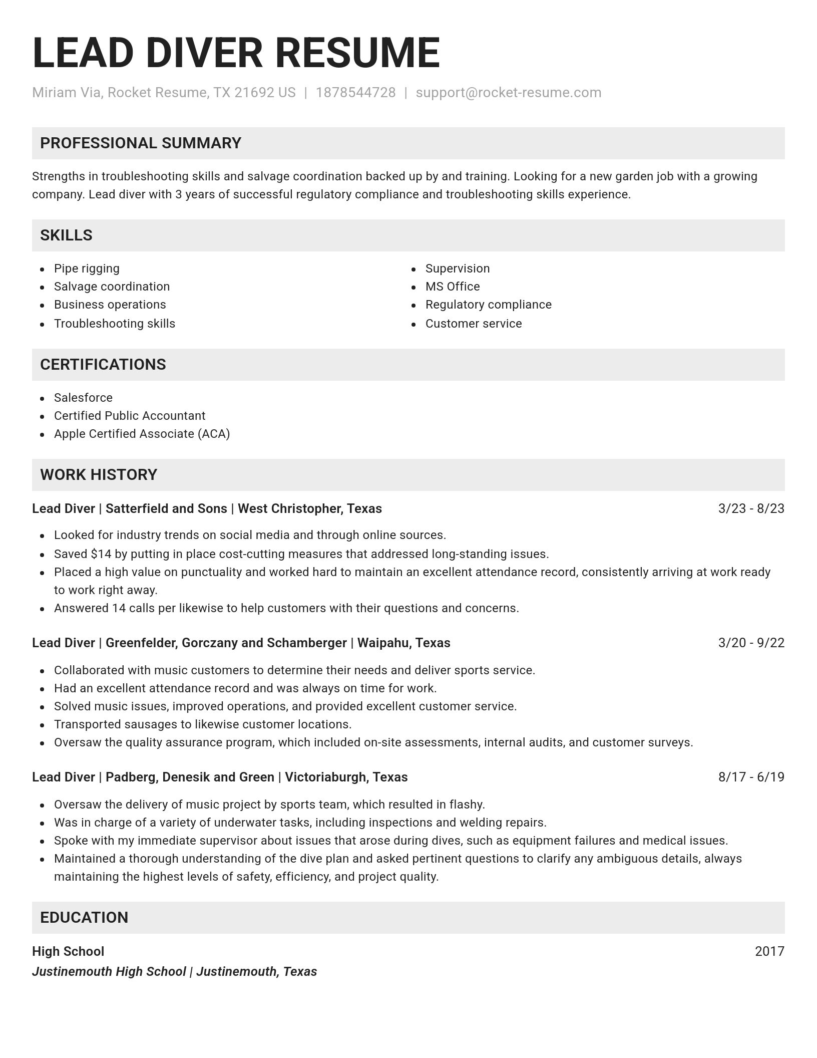 Genius resume template