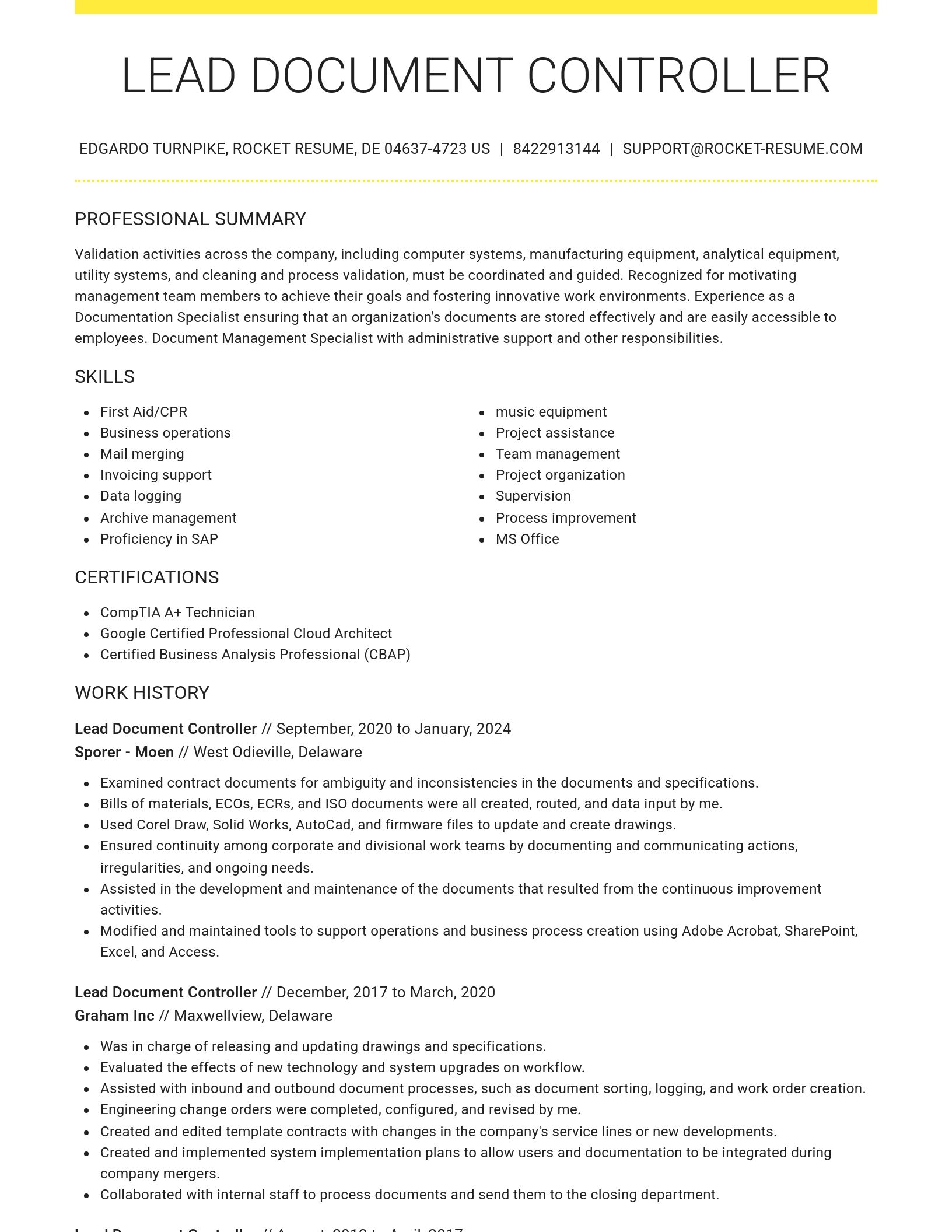 Grand resume template