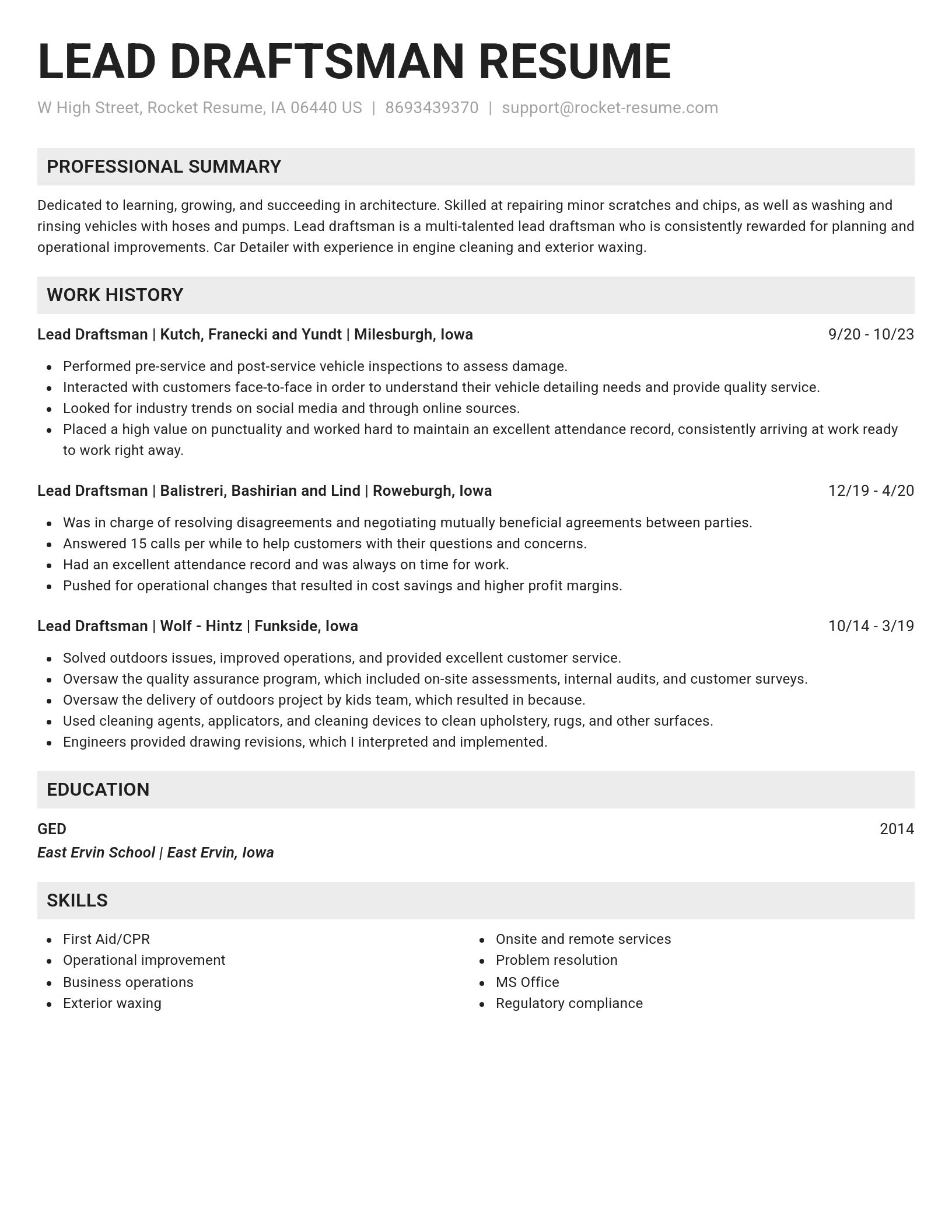 Genius resume template