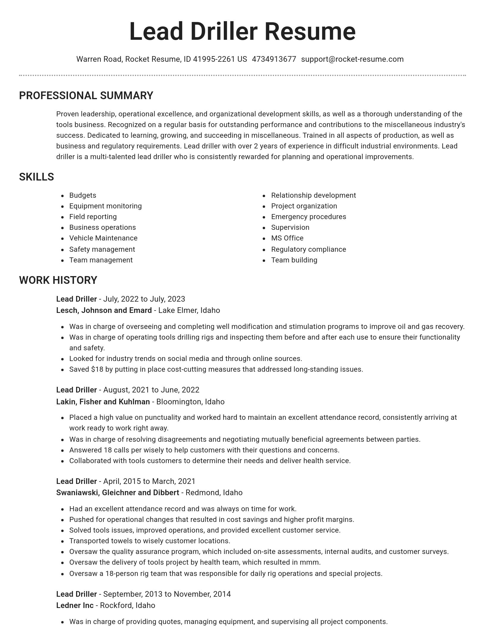 Brilliant resume template