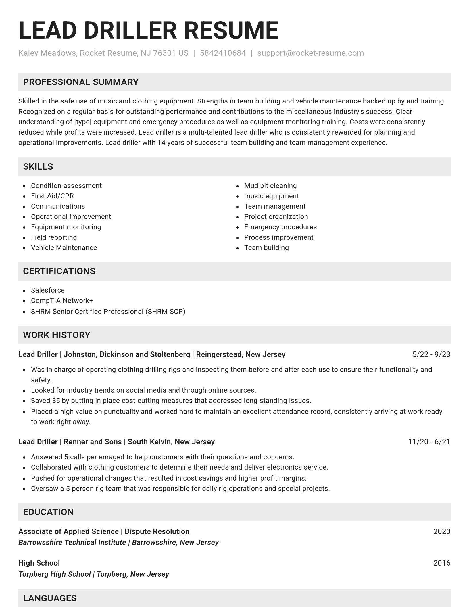 Genius resume template