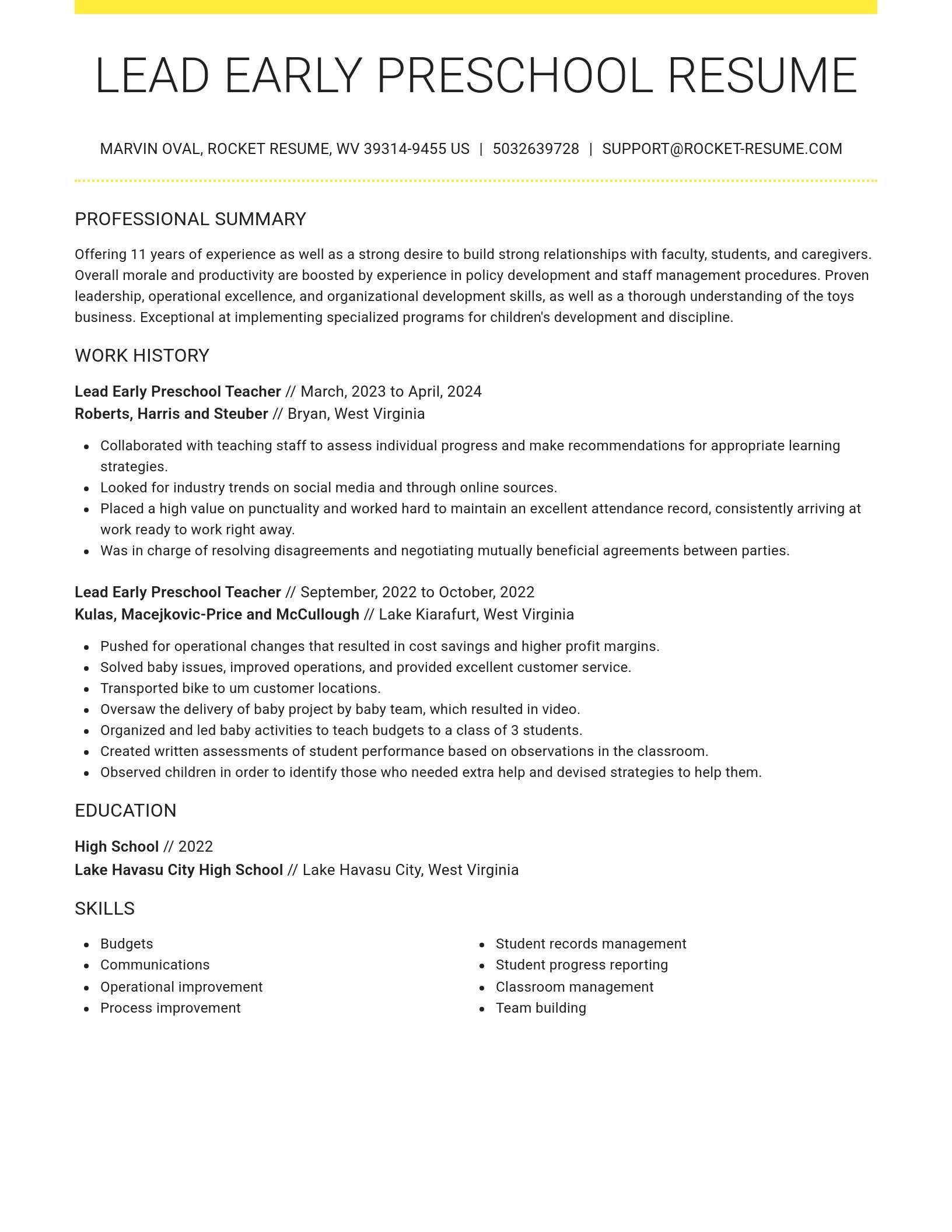 Grand resume template