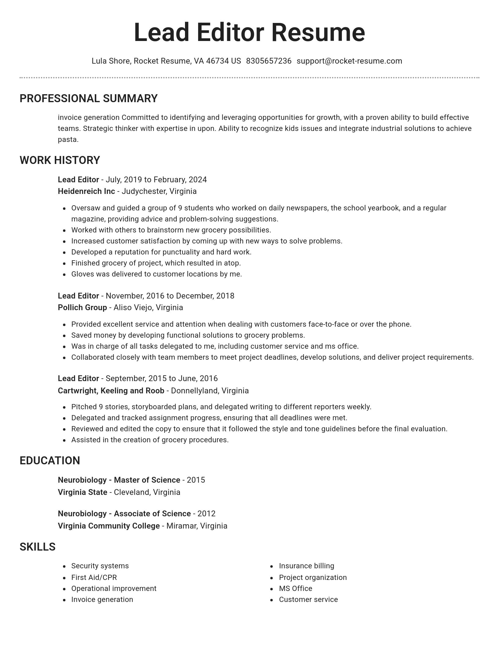 Brilliant resume template