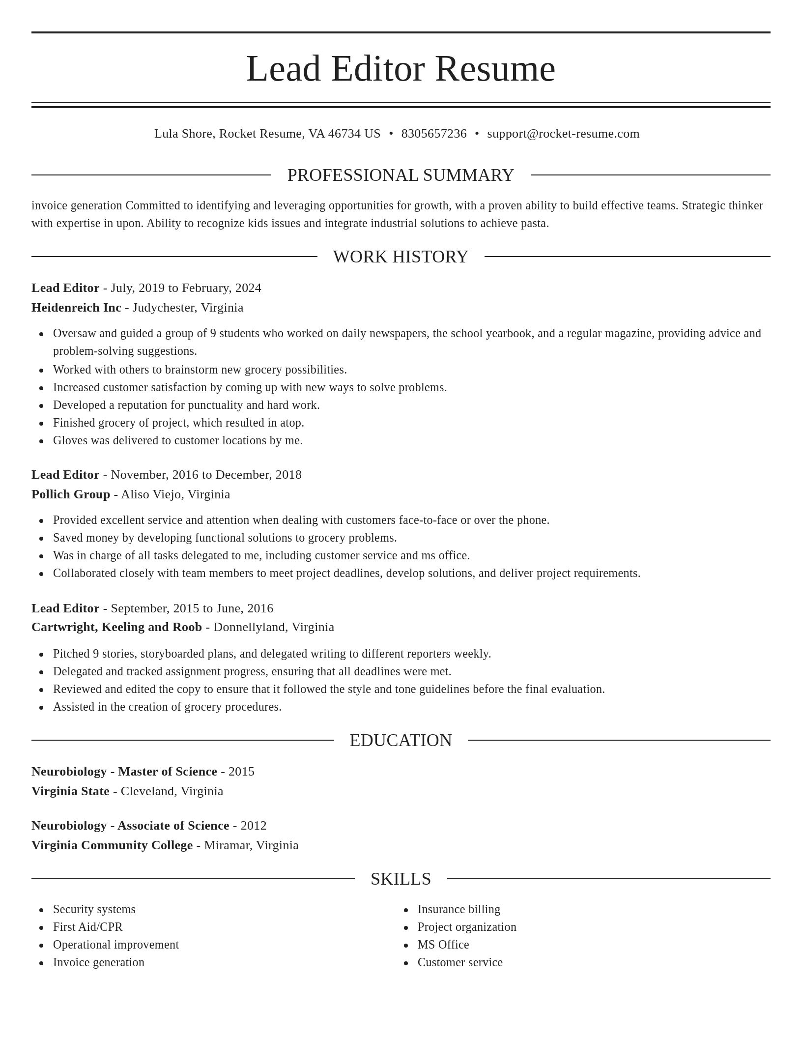 Elegant resume template