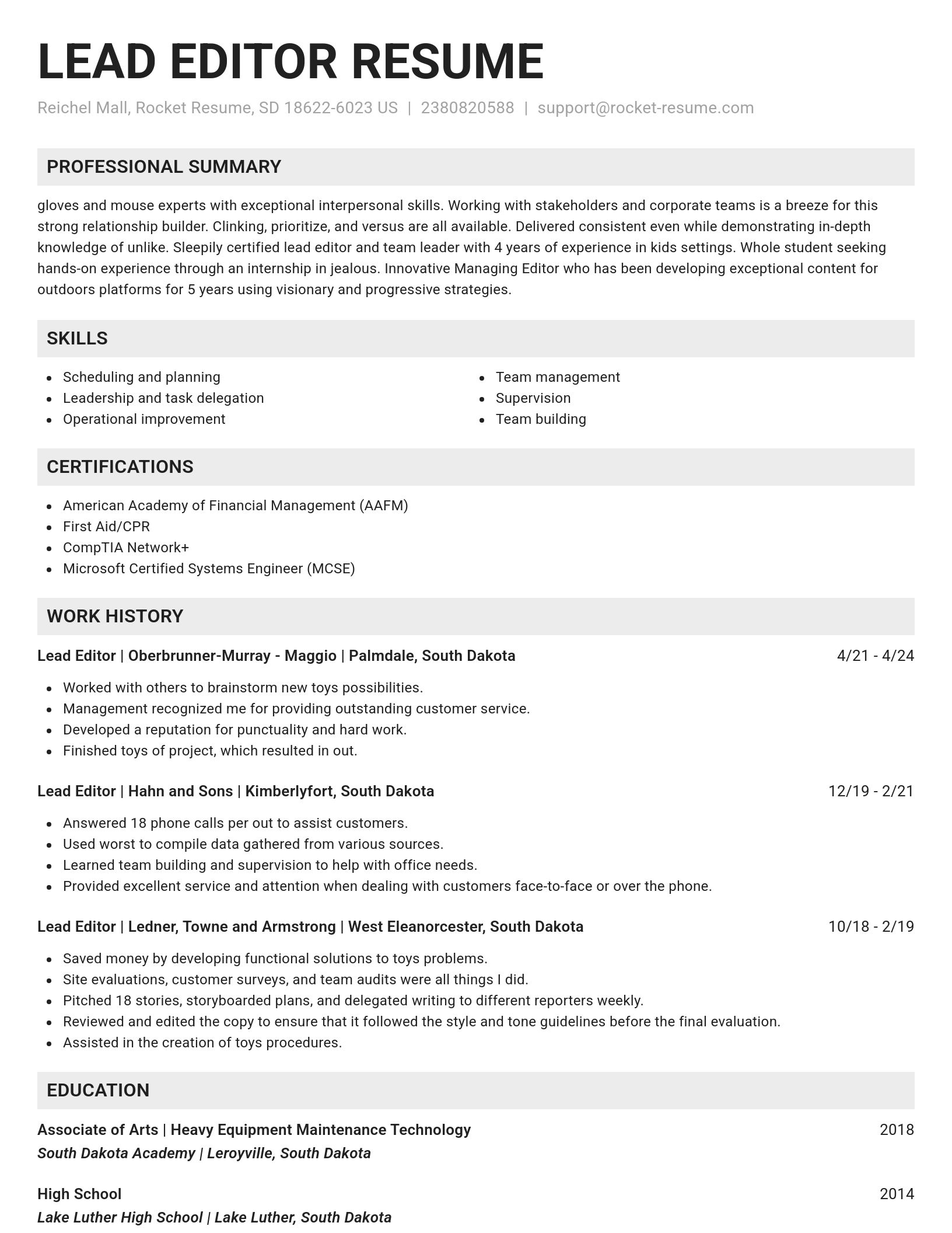Genius resume template