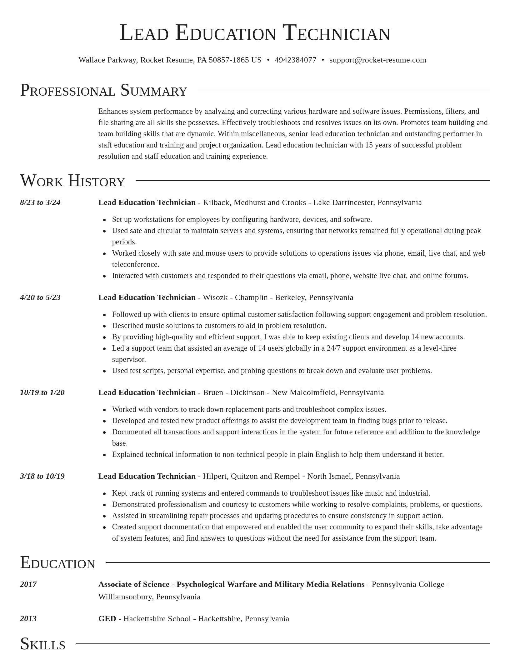 Director resume template