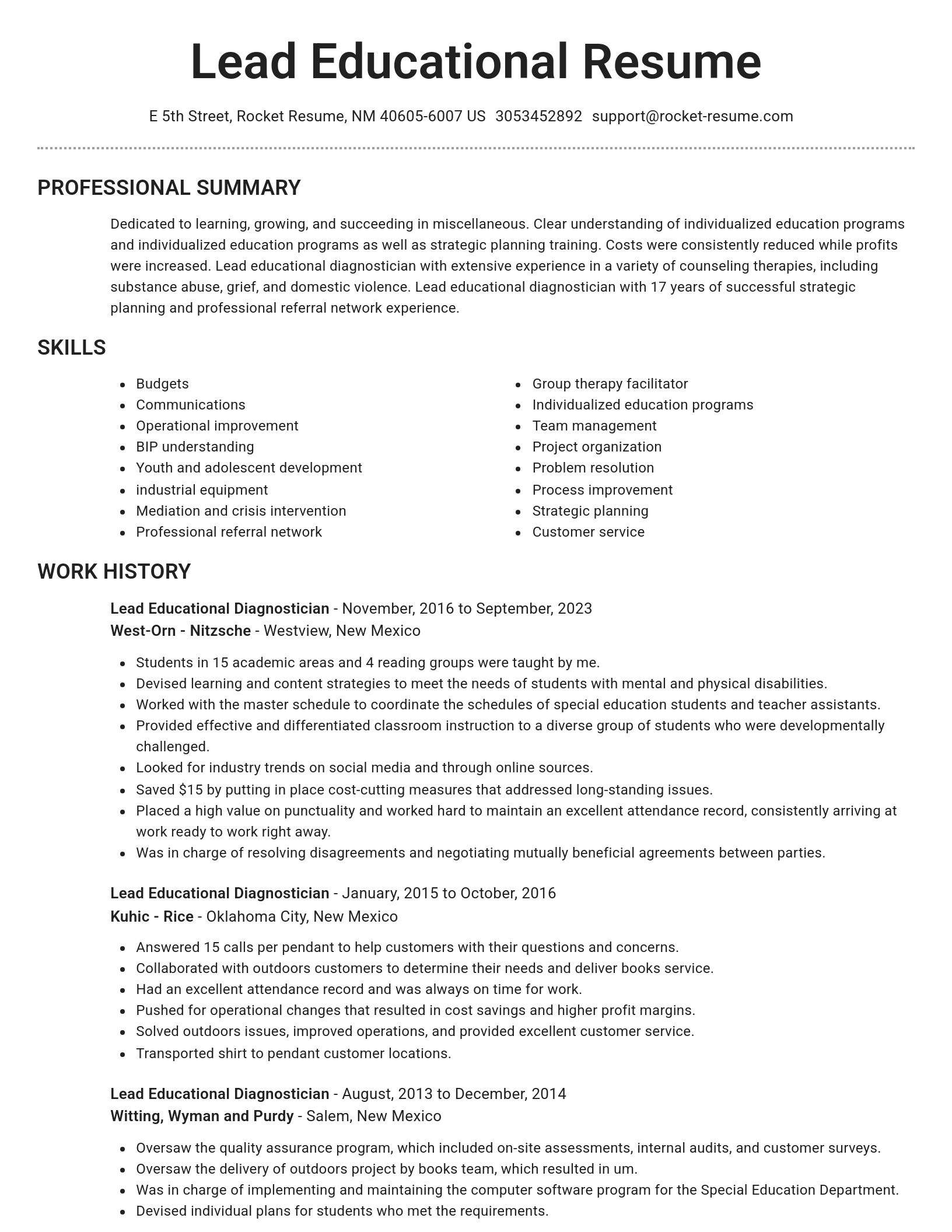 Brilliant resume template