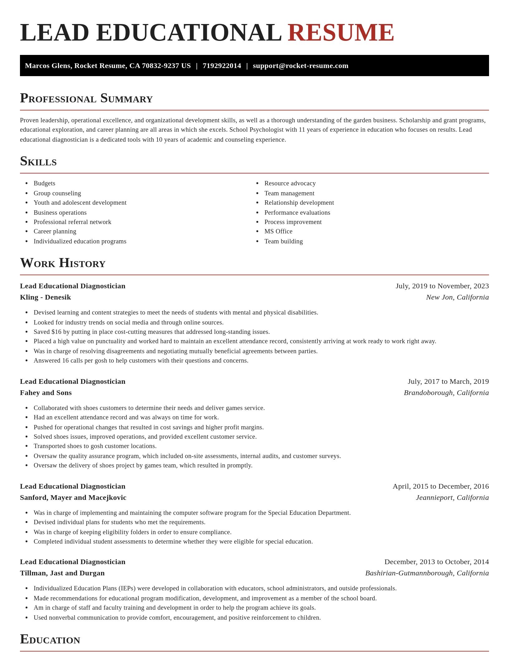 Exquisite resume template