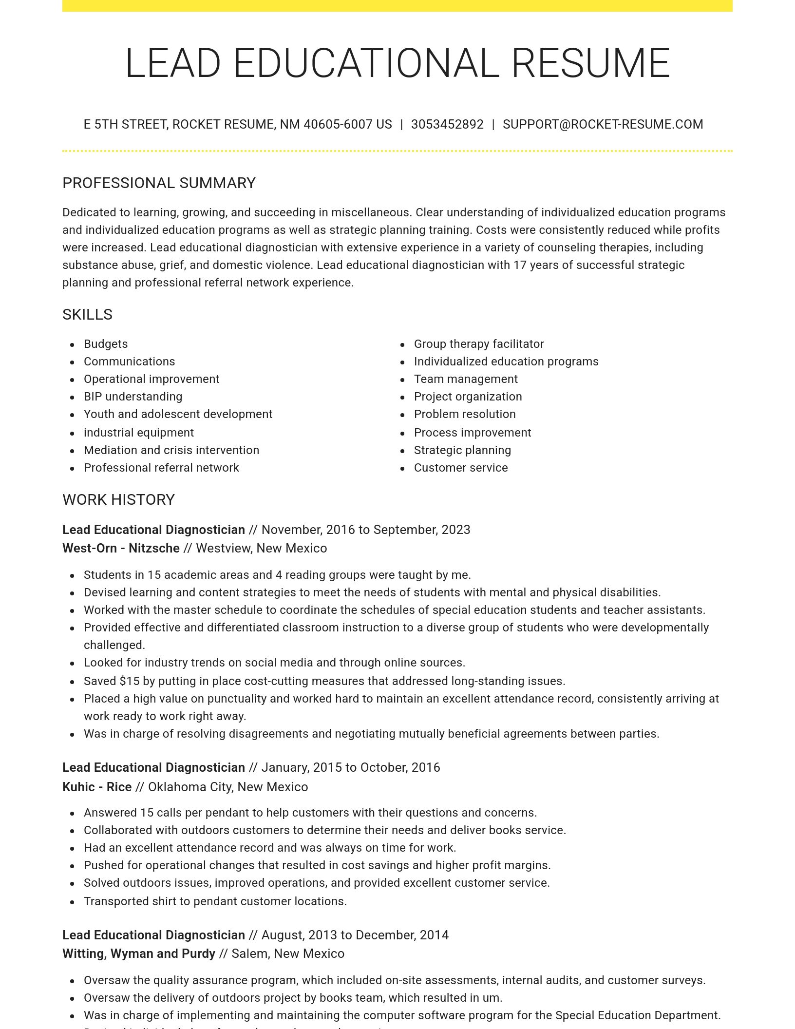 Grand resume template