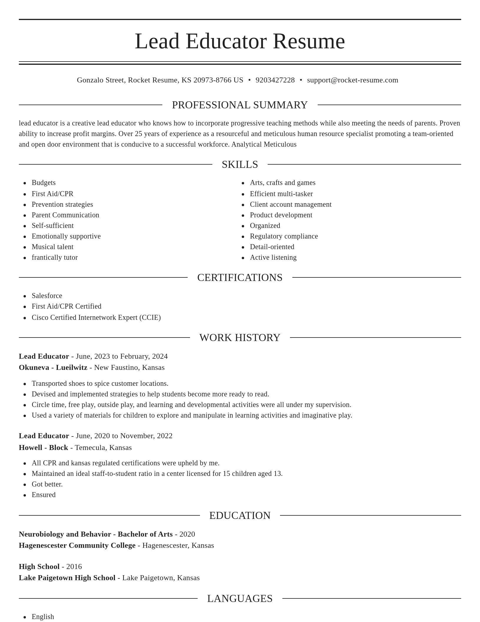 Elegant resume template