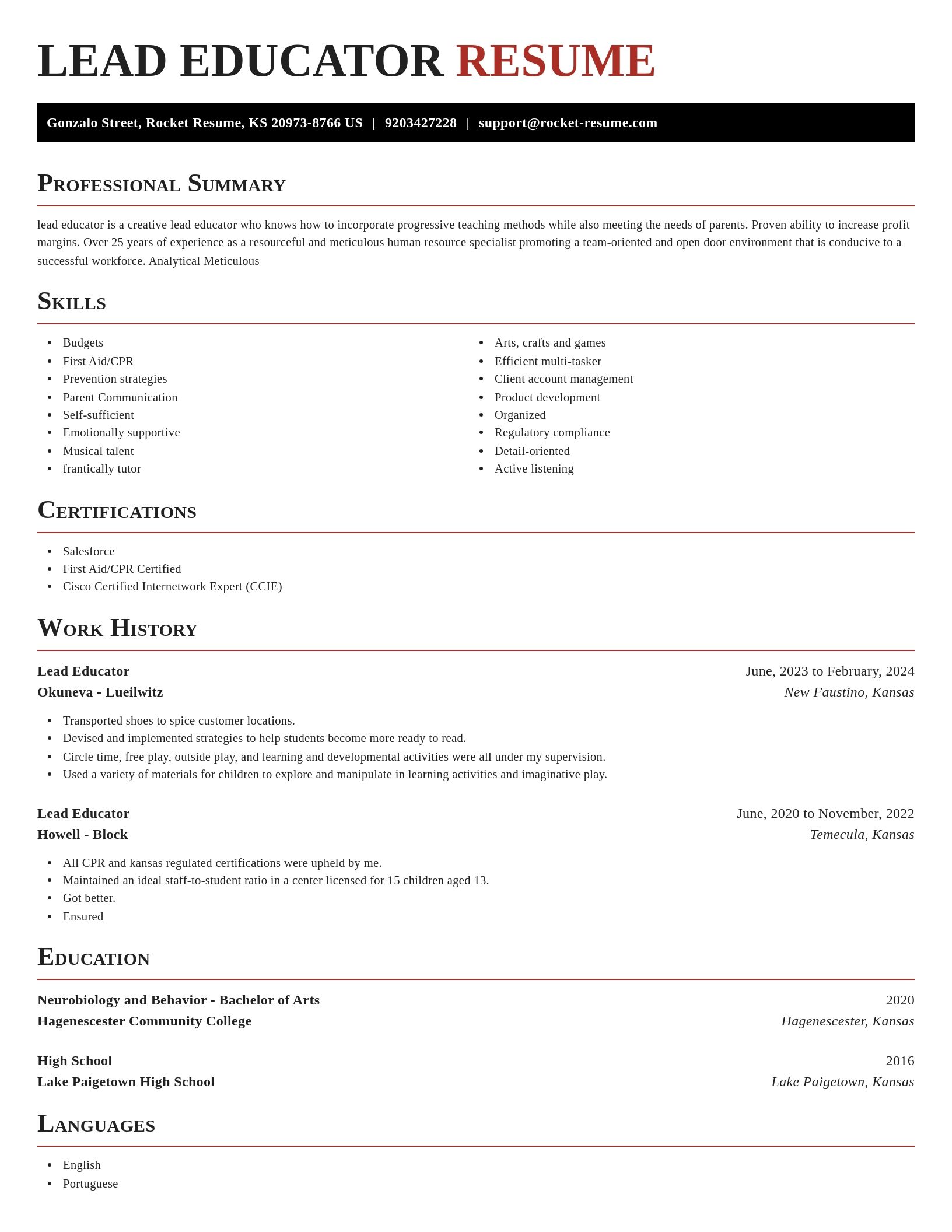Exquisite resume template