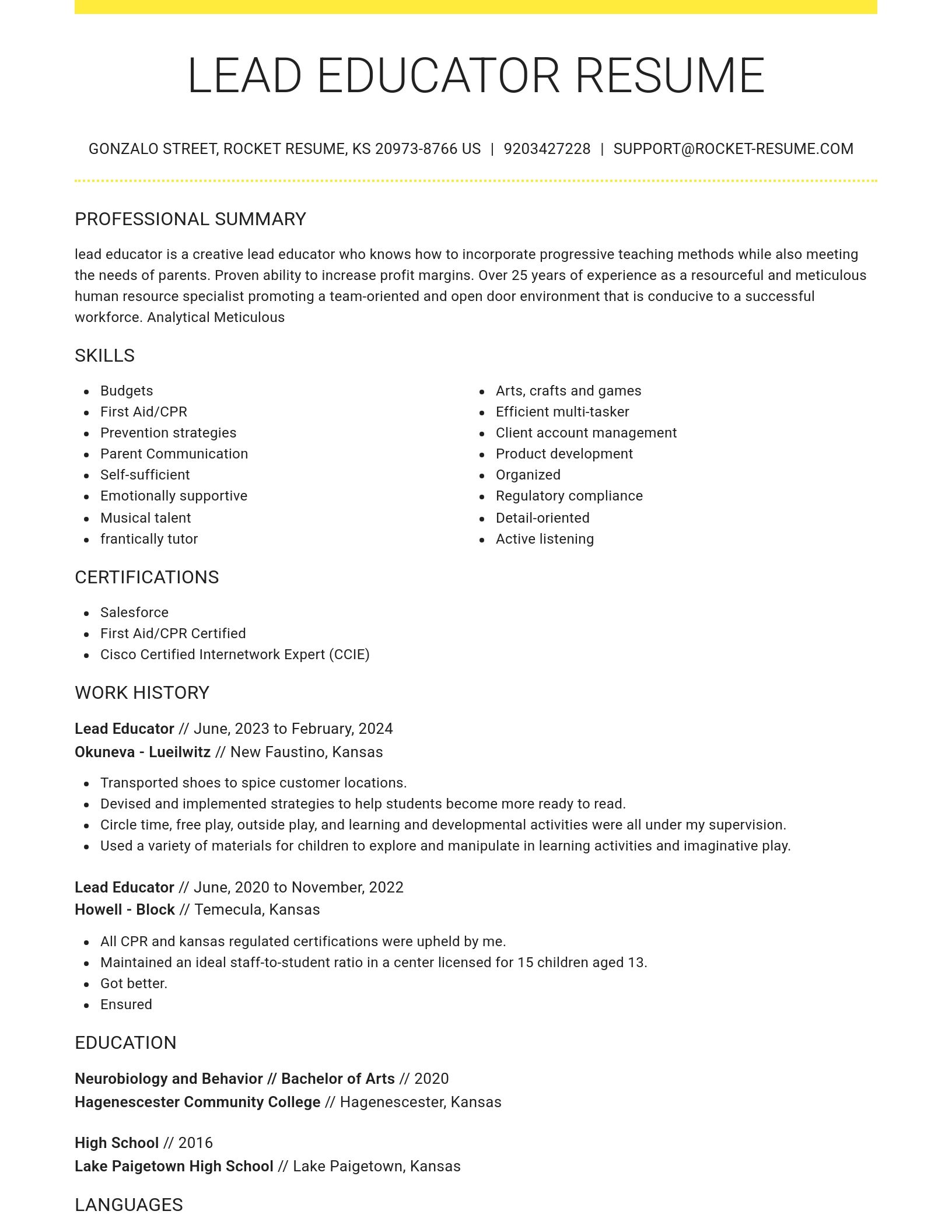Grand resume template