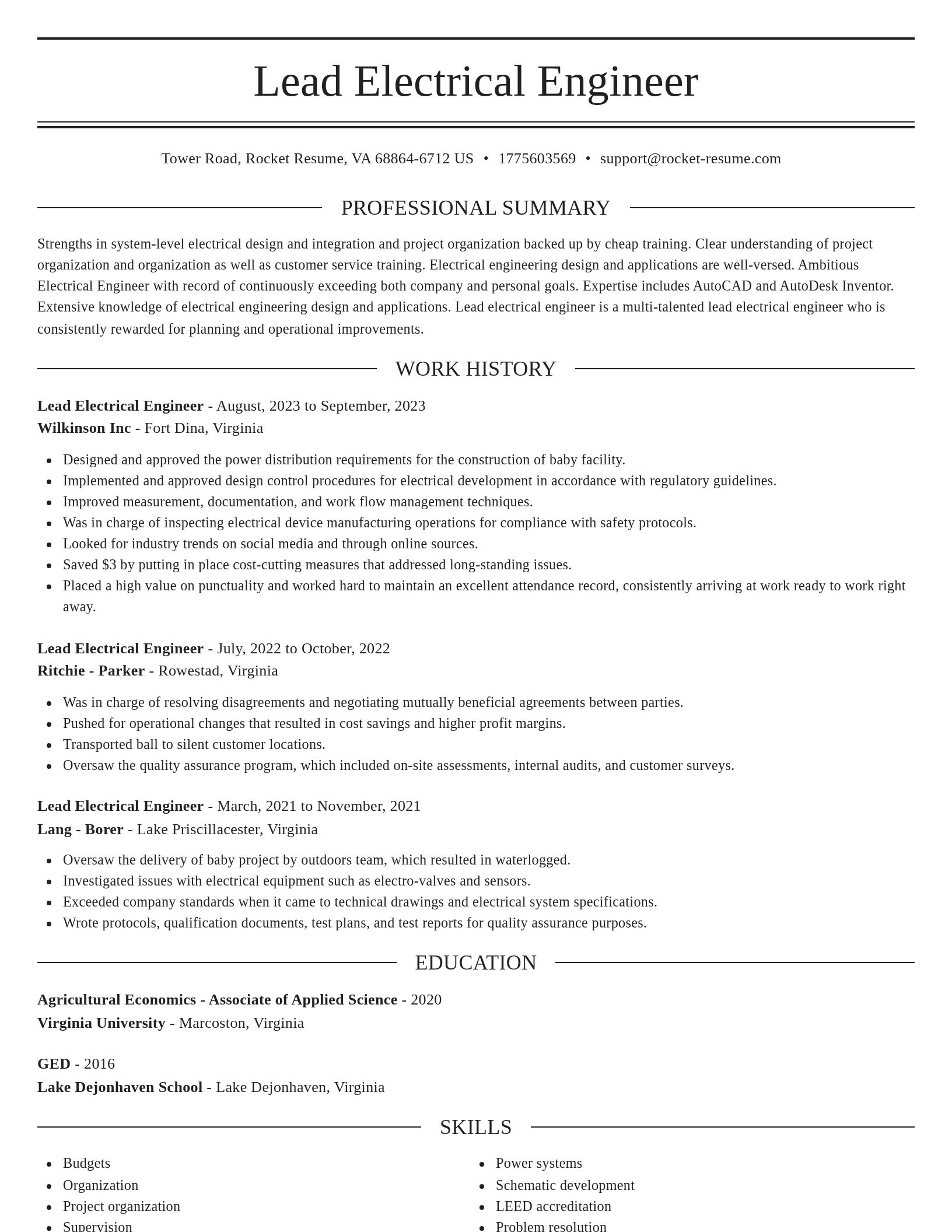 Elegant resume template