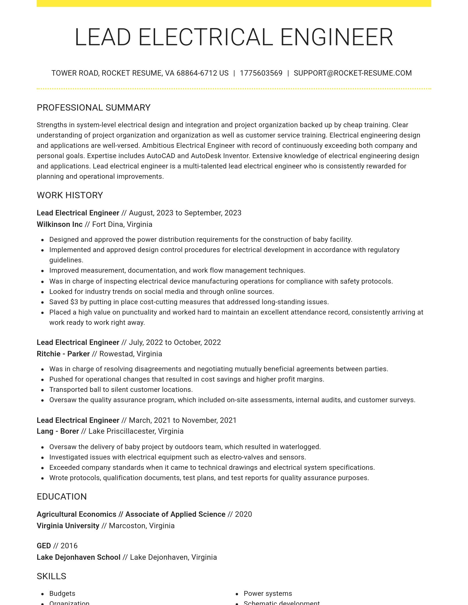 Grand resume template