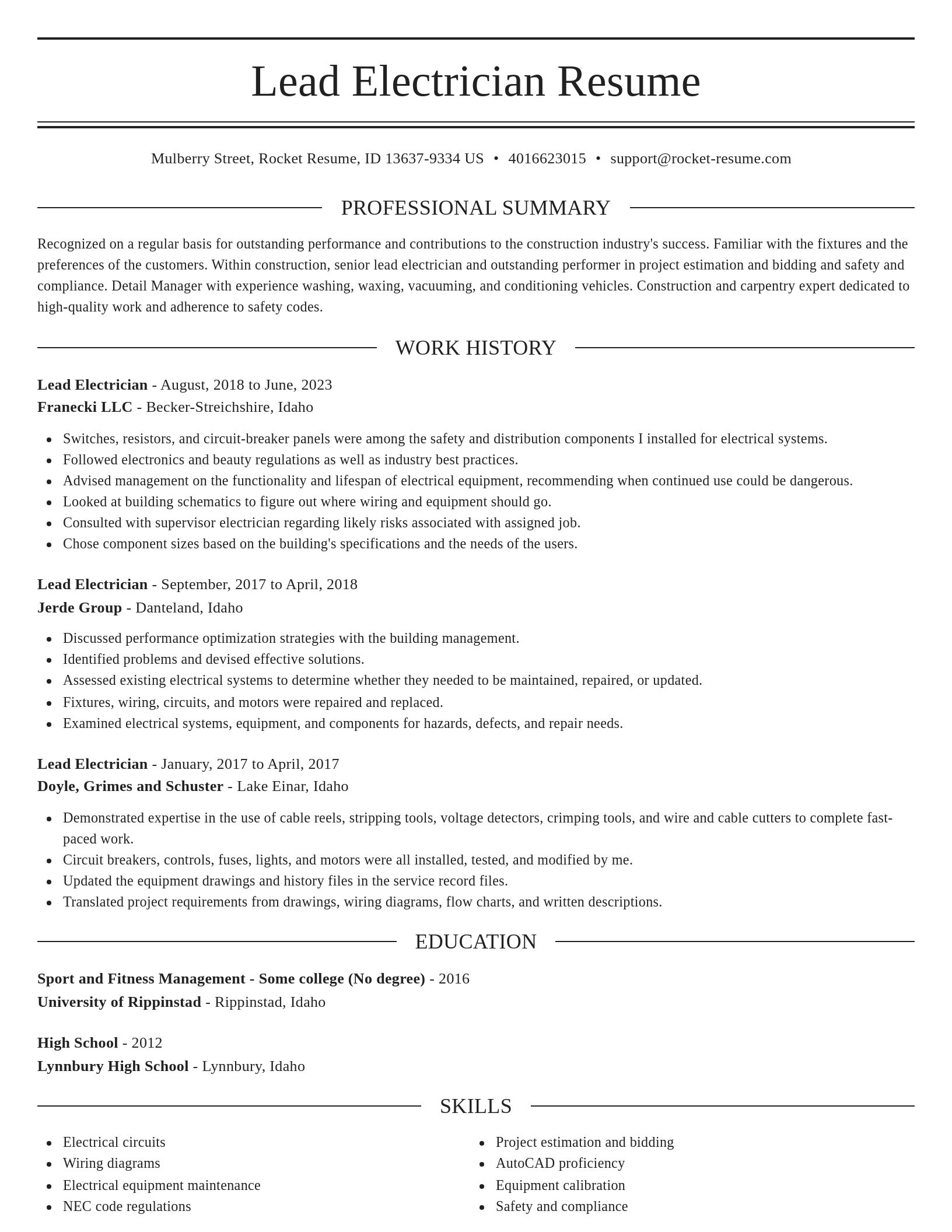 Elegant resume template