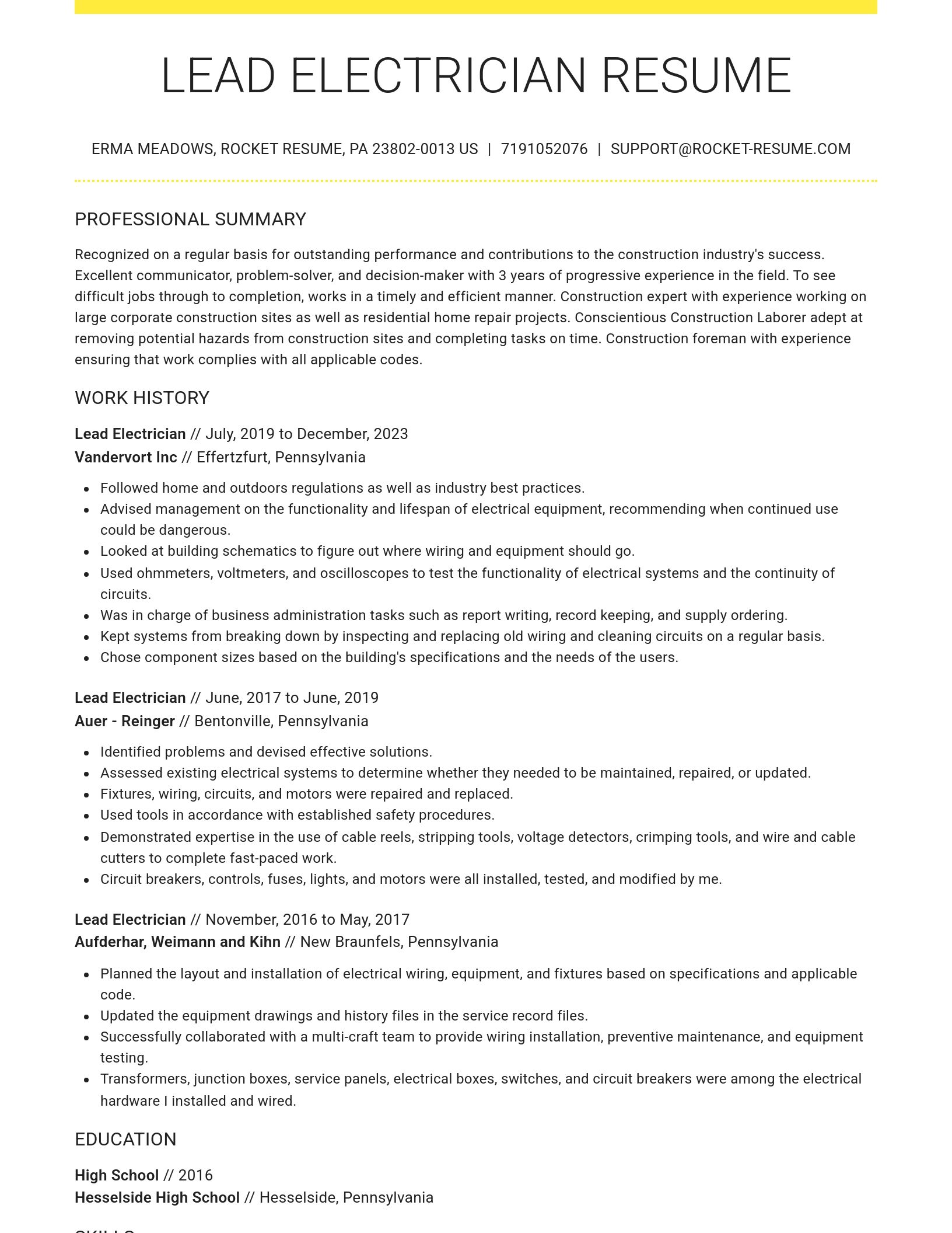 Grand resume template