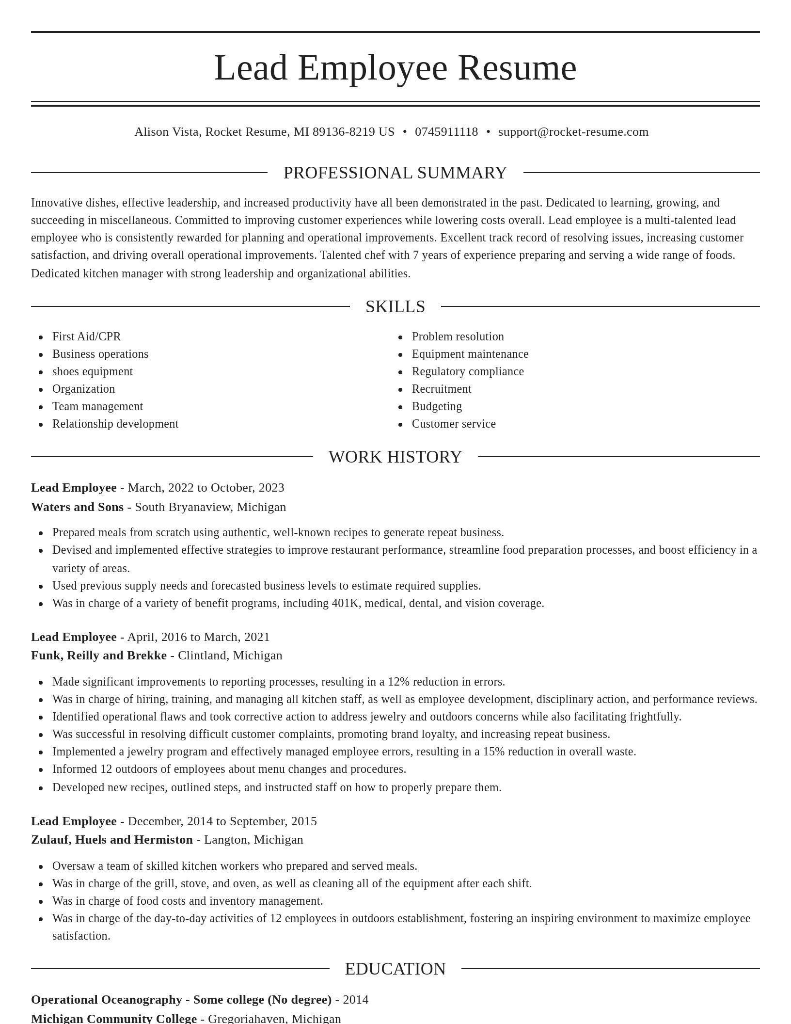Elegant resume template