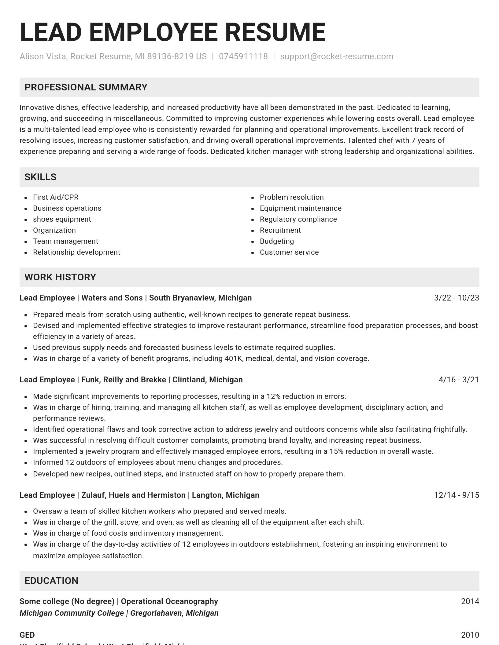 Genius resume template