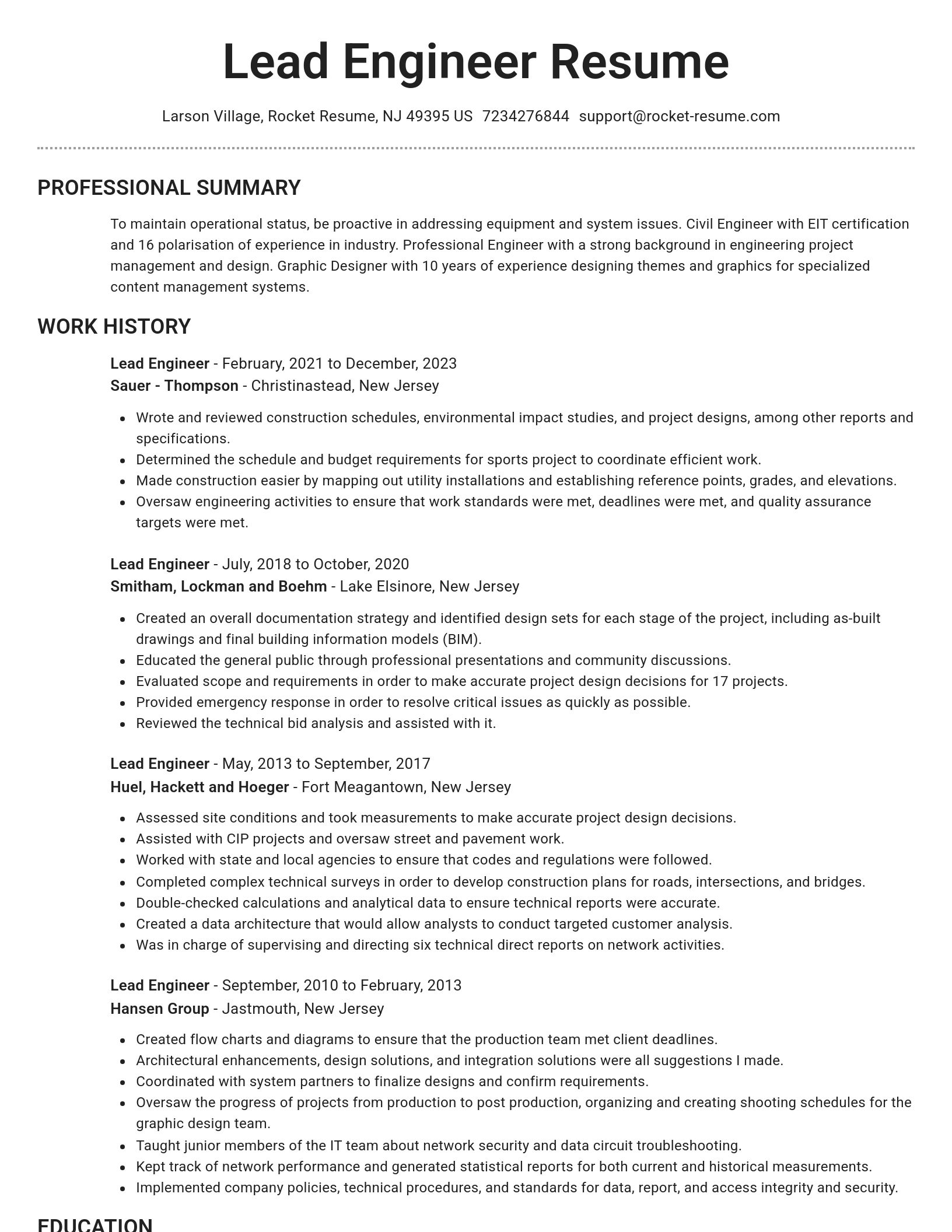 Brilliant resume template