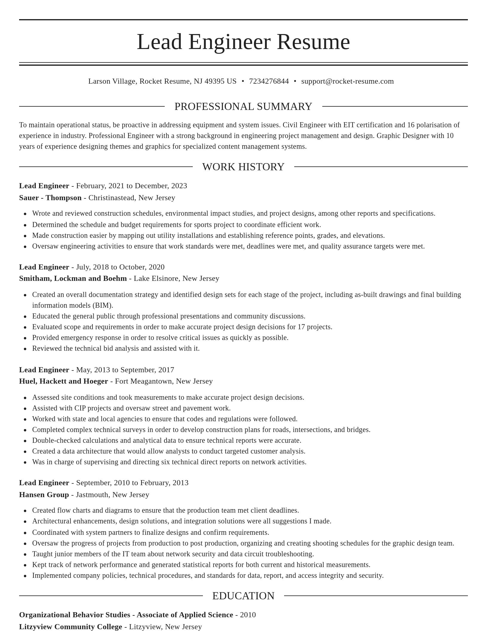Elegant resume template