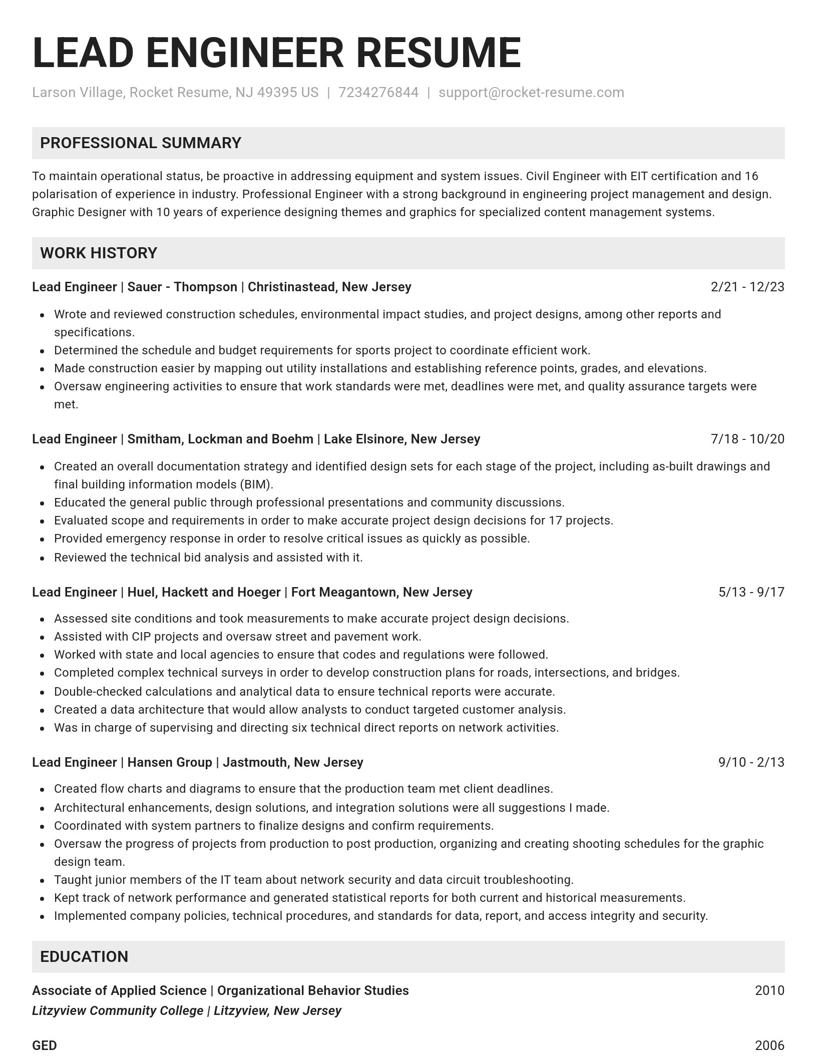 Genius resume template