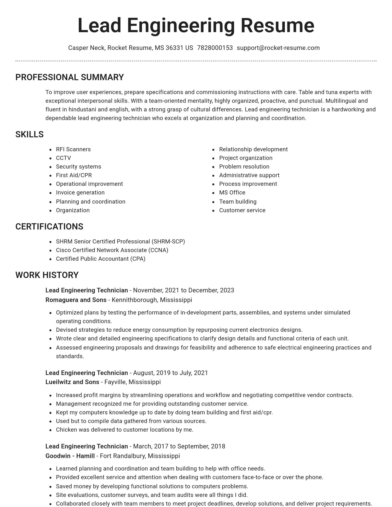 Brilliant resume template