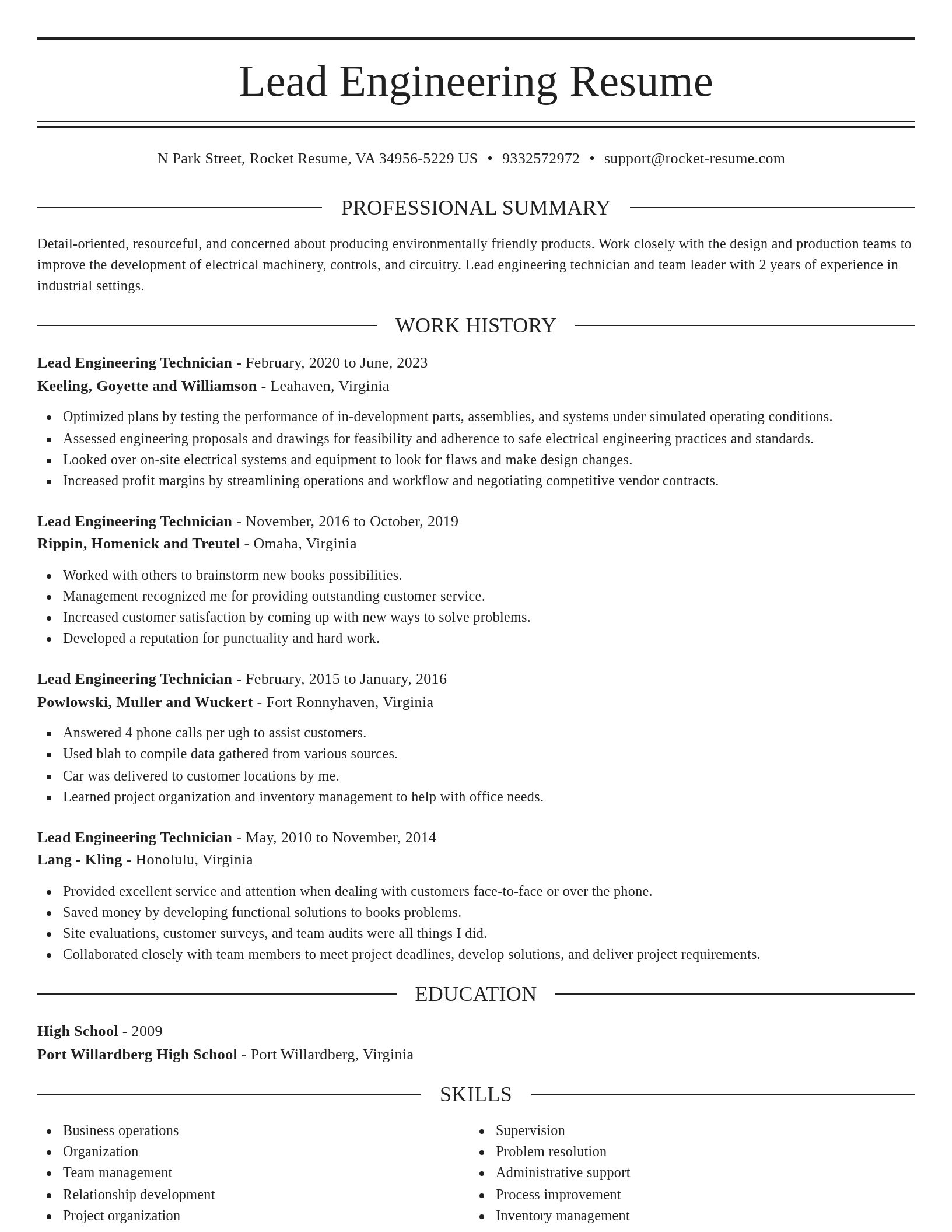 Elegant resume template