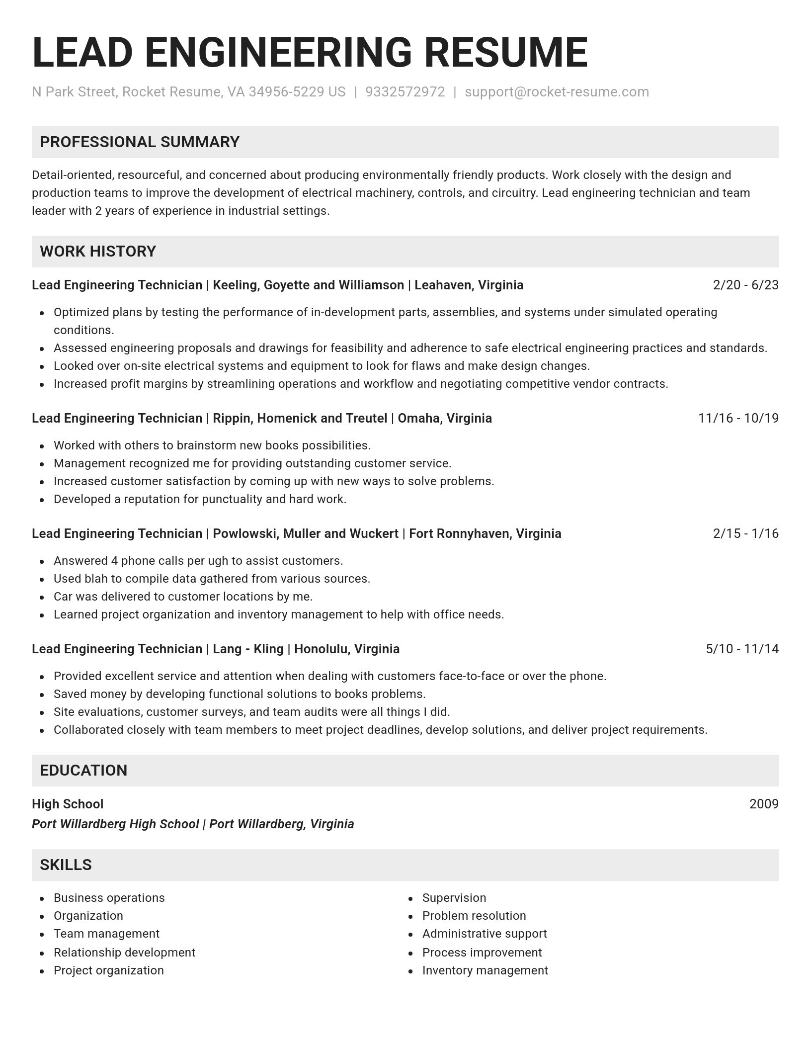 Genius resume template