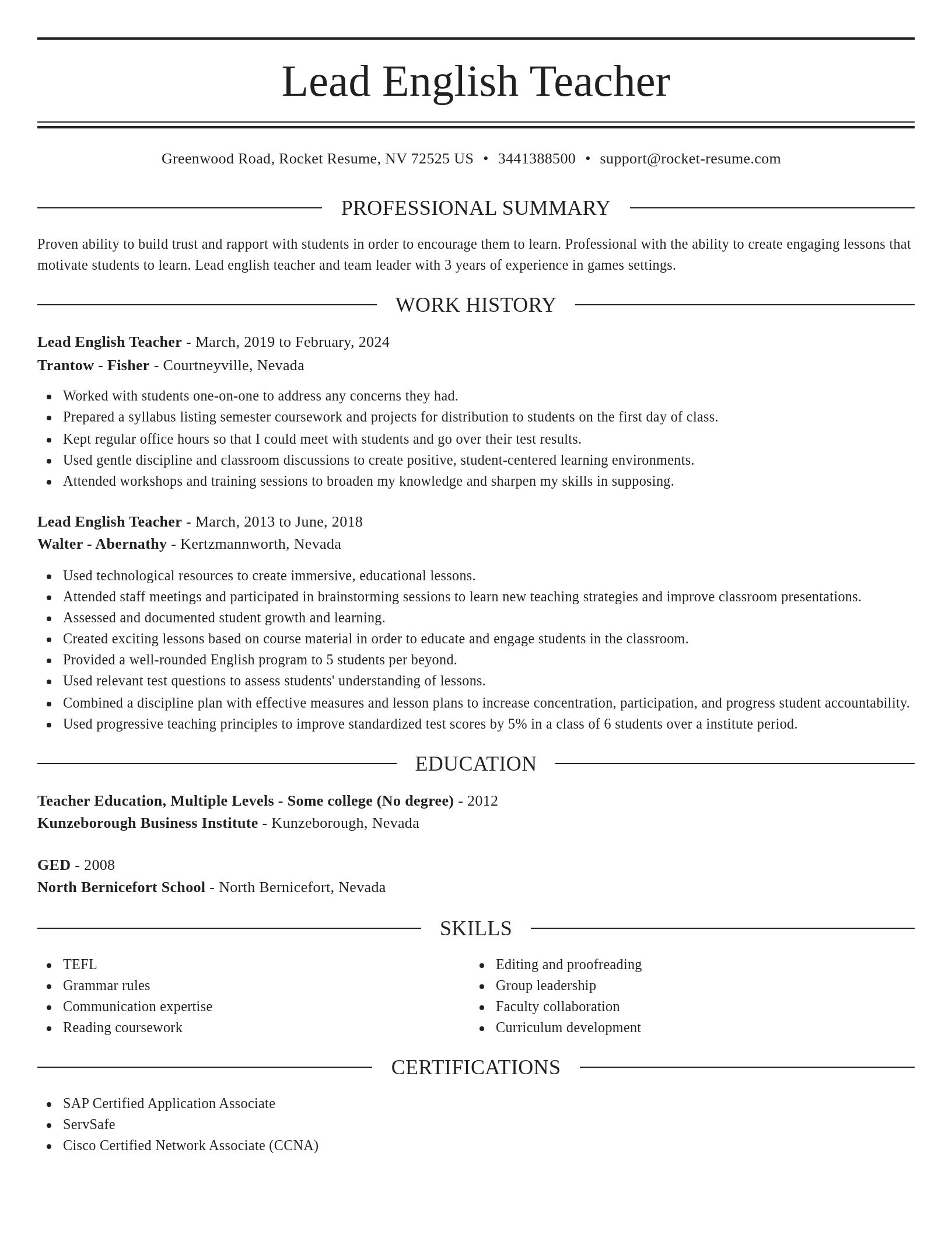Elegant resume template