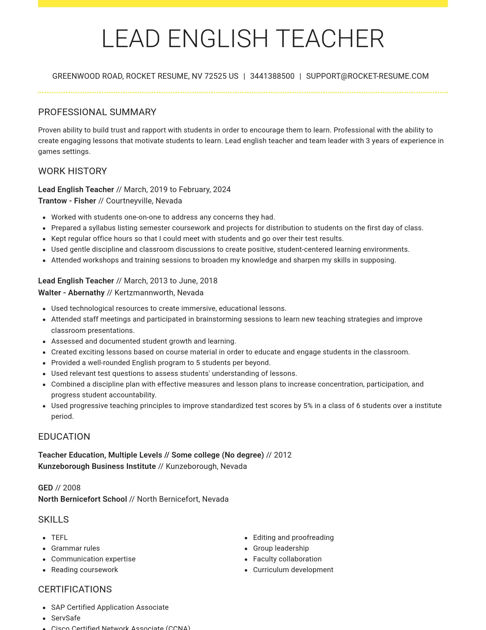 Grand resume template