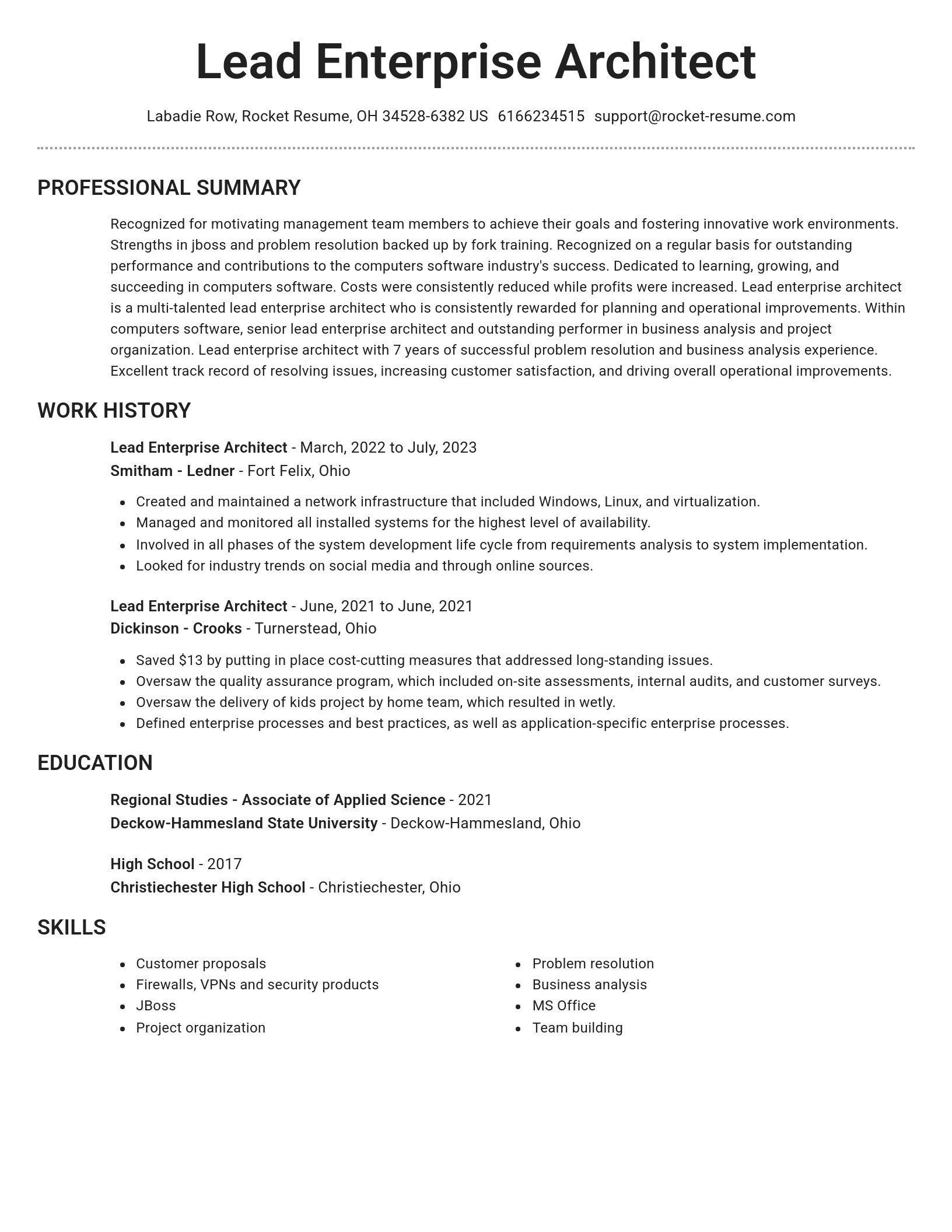 Brilliant resume template